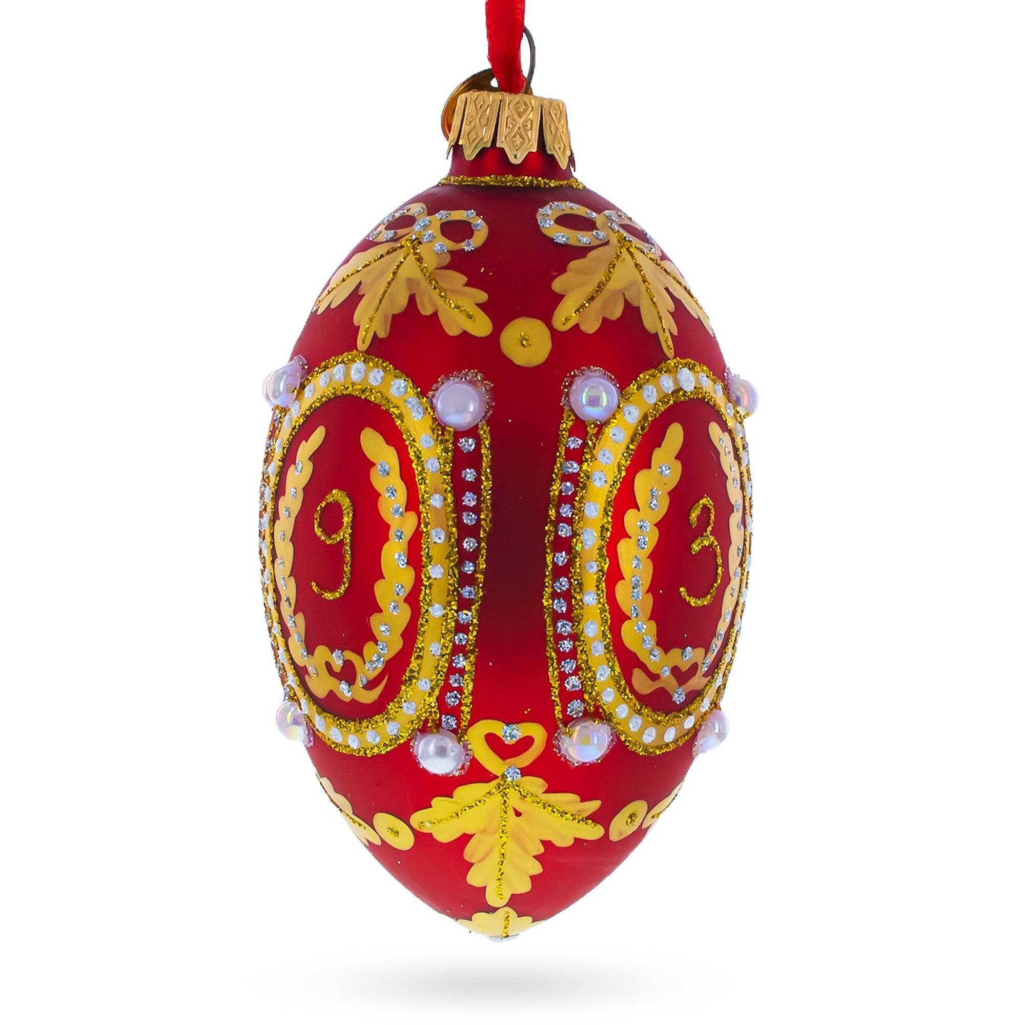 1893 Caucasus Royal Egg Glass Ornament 4 Inches