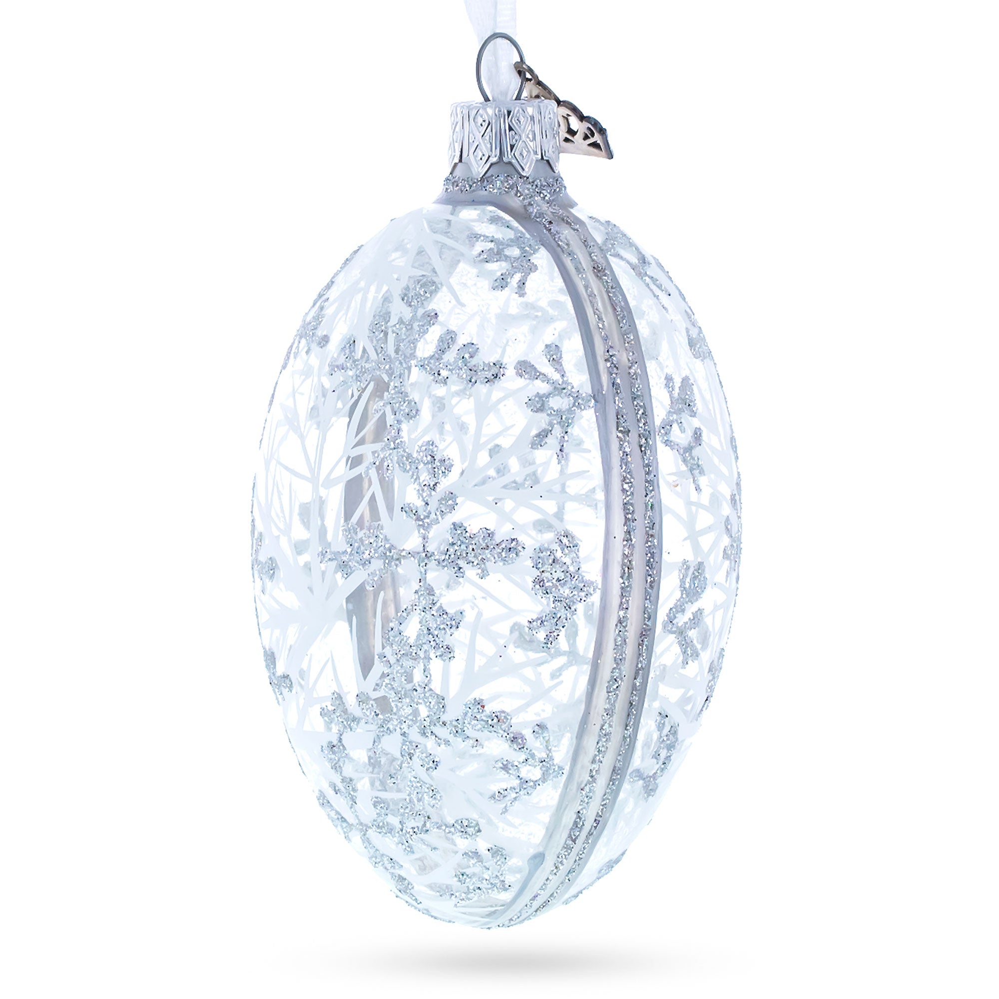 1913 Winter Royal Egg Glass Ornament 4 Inches