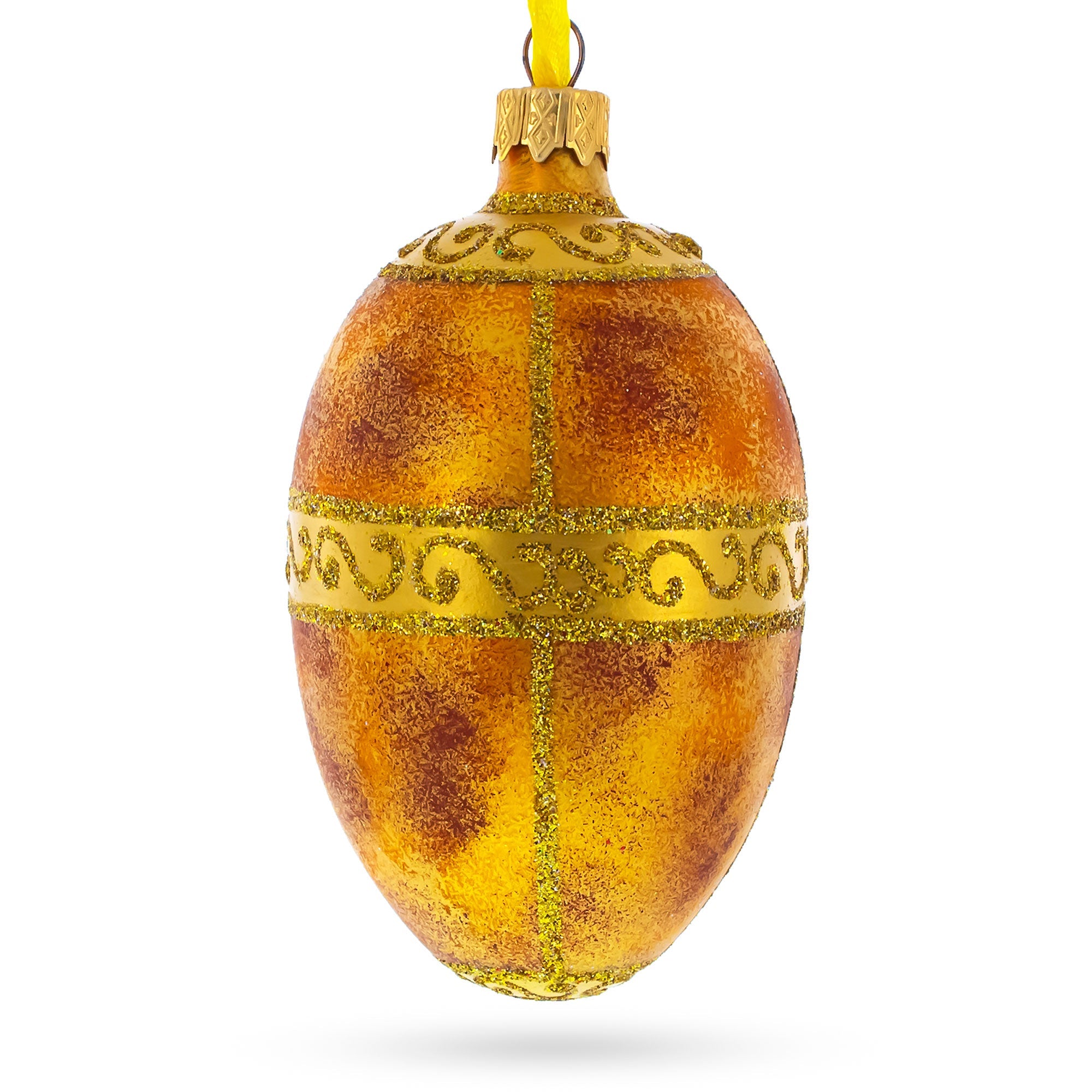 1917 Karelian Birch Royal Egg Glass Ornament 4 Inches