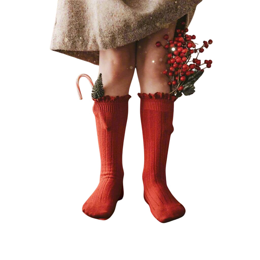 Llb Lace Top Knee High Socks (2 Pairs In Each Order)