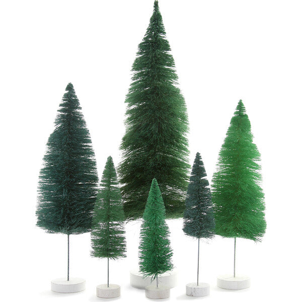 Set Of 6 Rainbow Tree Set, Teal