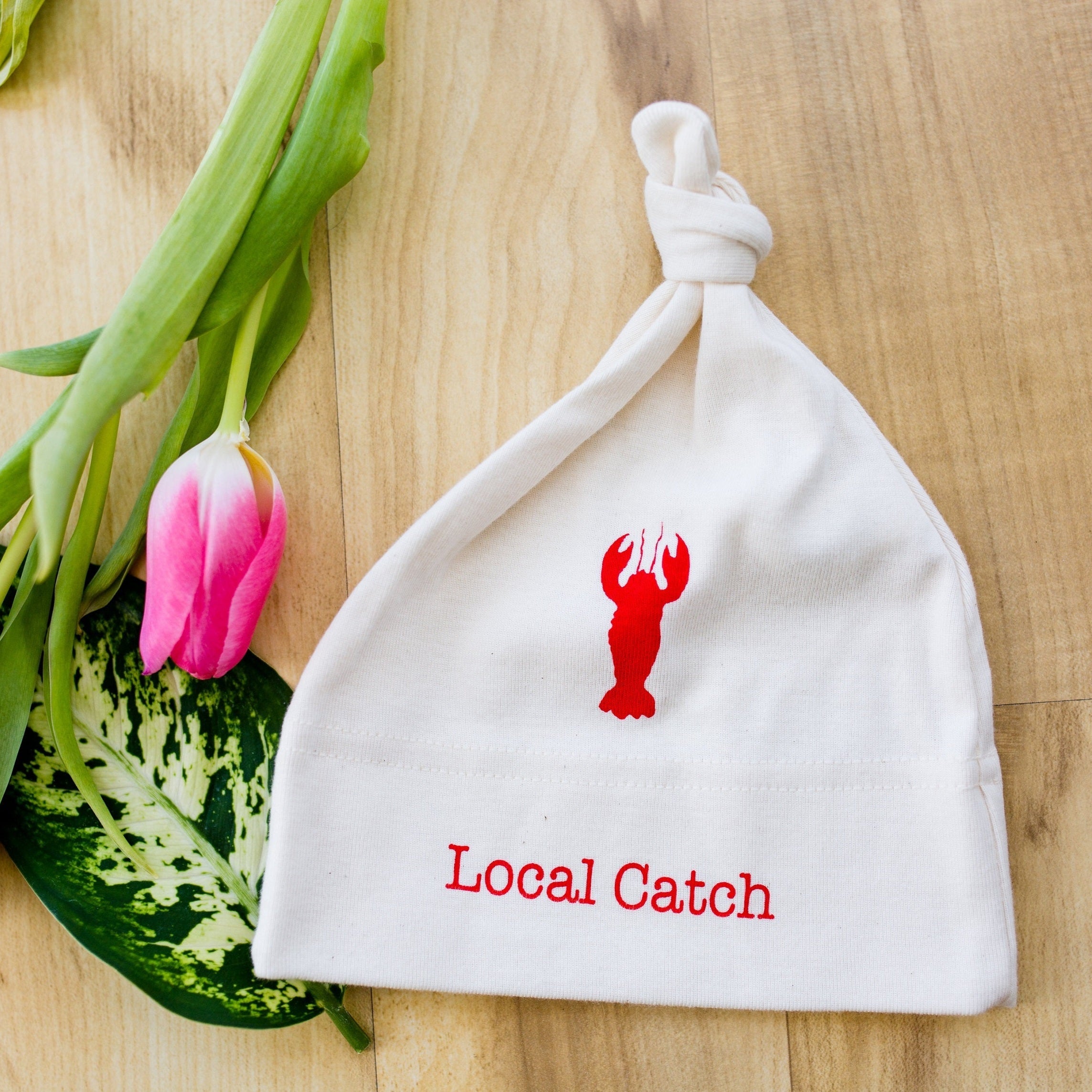 Lobster Local Catch Lobster Long Sleeve Romper & Hat Gift Set