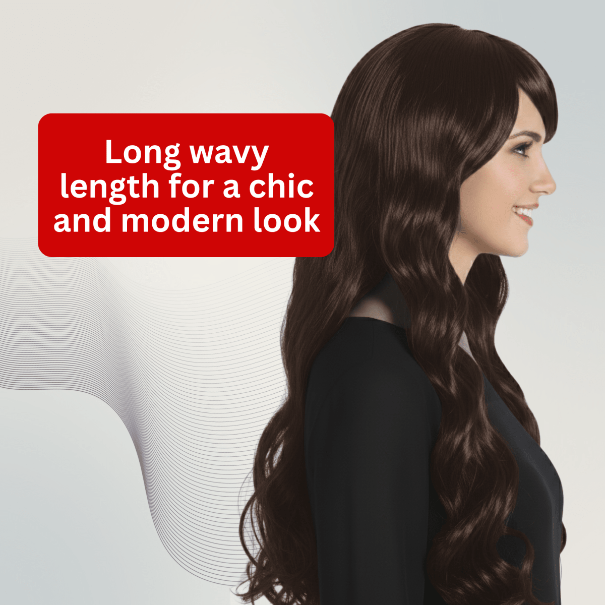 Long Wavy Wig With Bangs