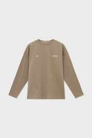 Relaxed Cotton Long Sleeve T-shirt With Print