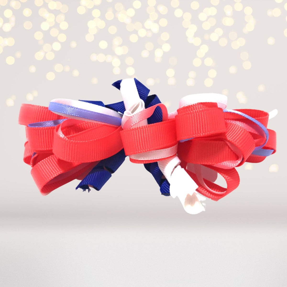 Loopy Hair Bow, Girls Puff Loopy Hair Bow Clip