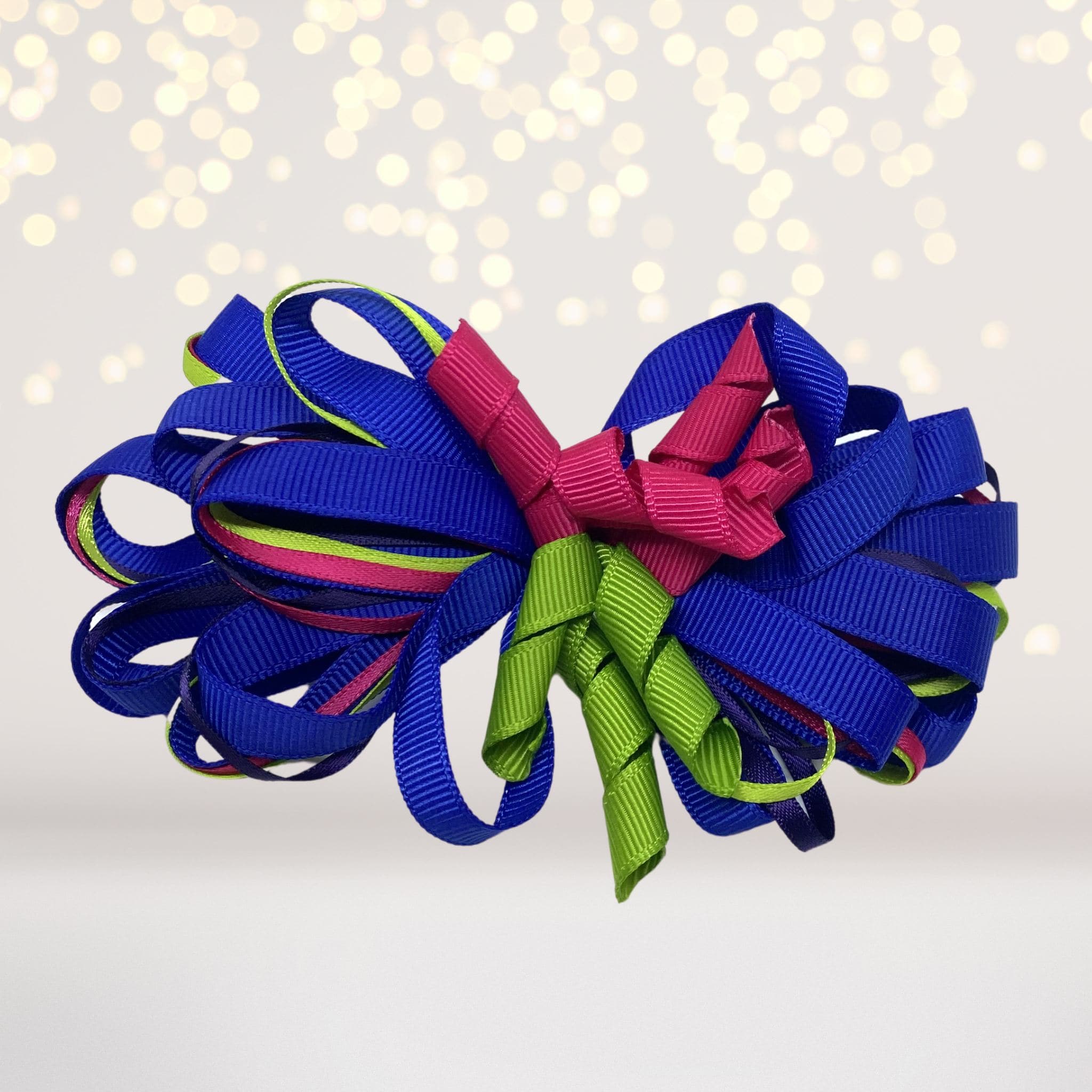 Loopy Hair Bow, Girls Puff Loopy Hair Bow Clip