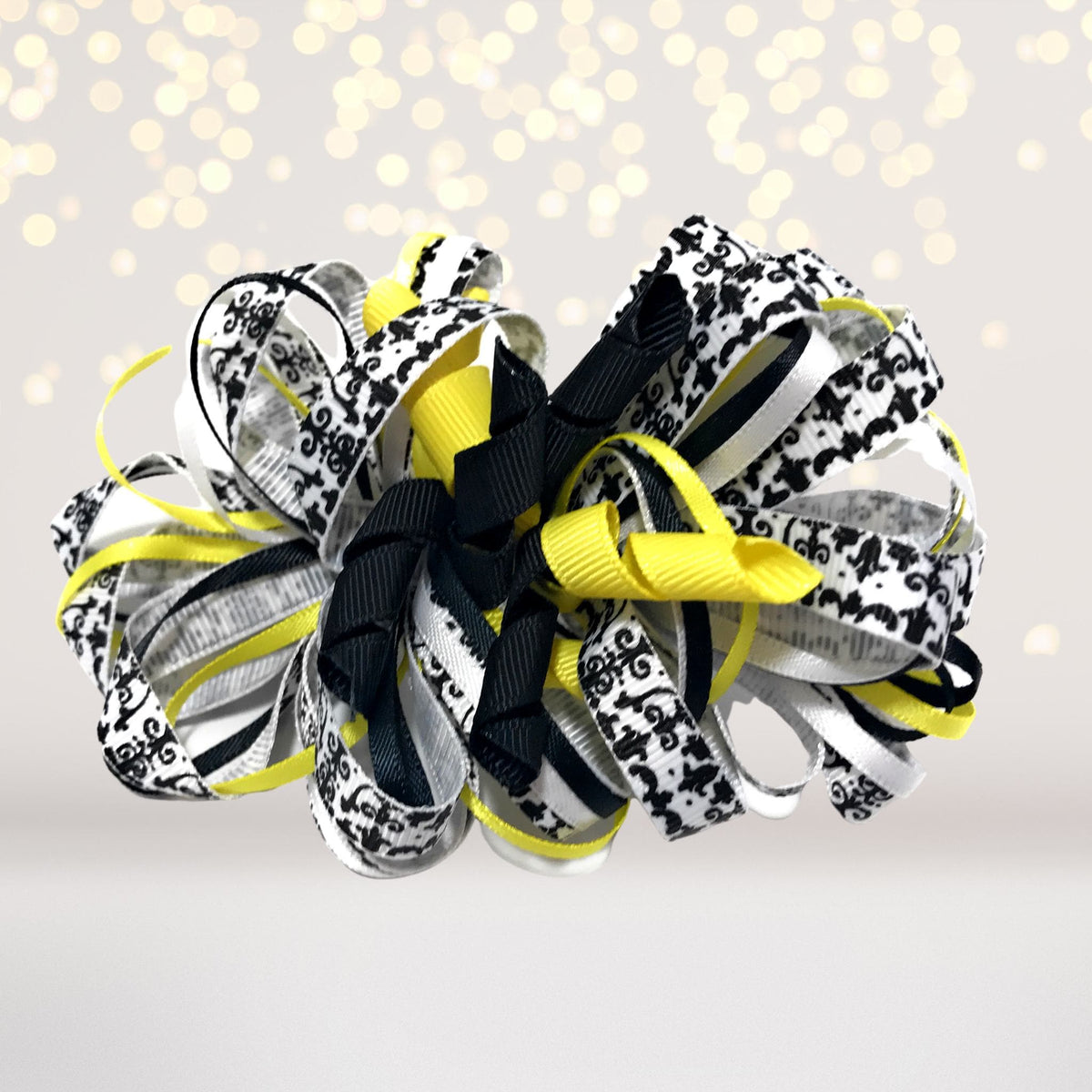 Loopy Hair Bow, Girls Puff Loopy Hair Bow Clip