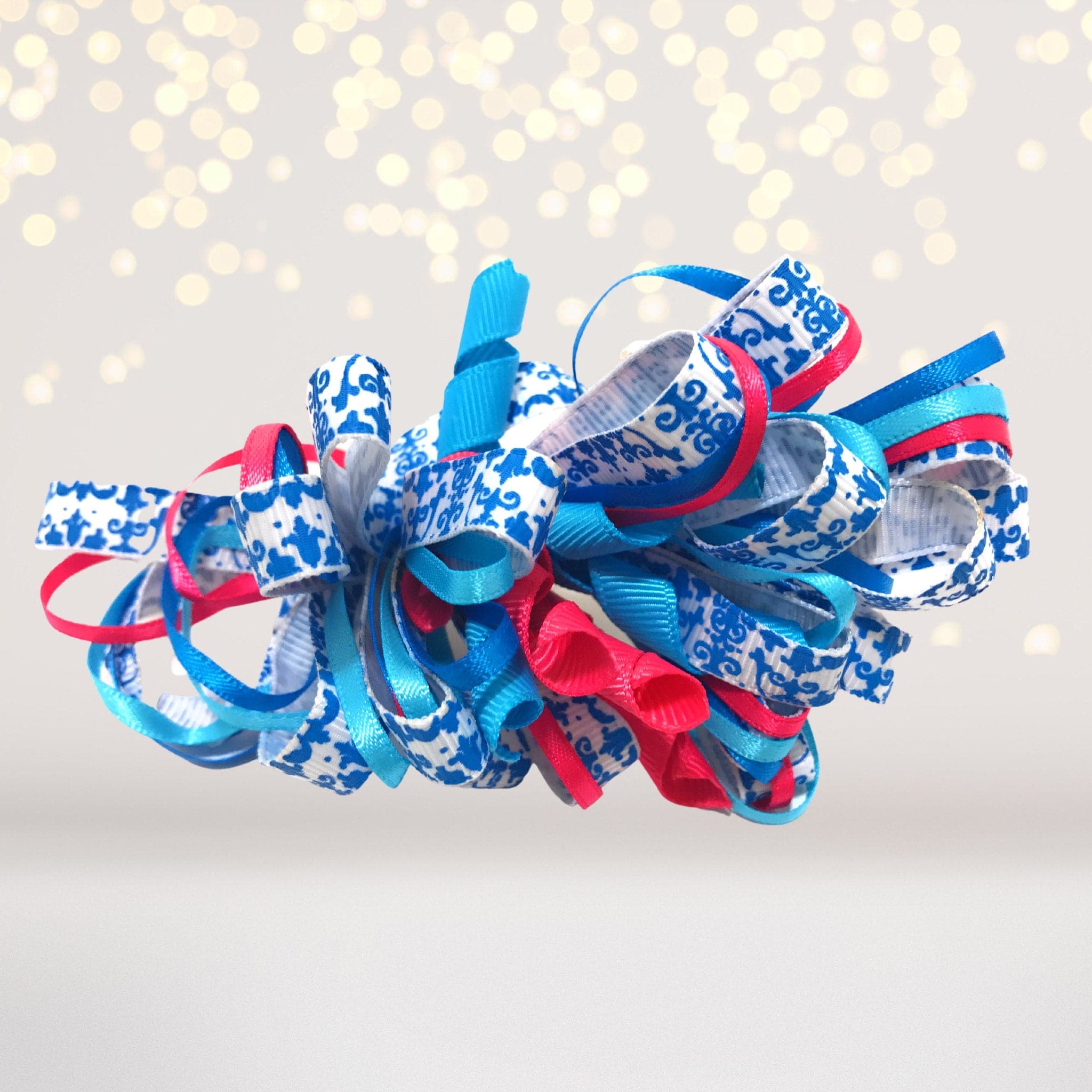 Loopy Hair Bow, Girls Puff Loopy Hair Bow Clip