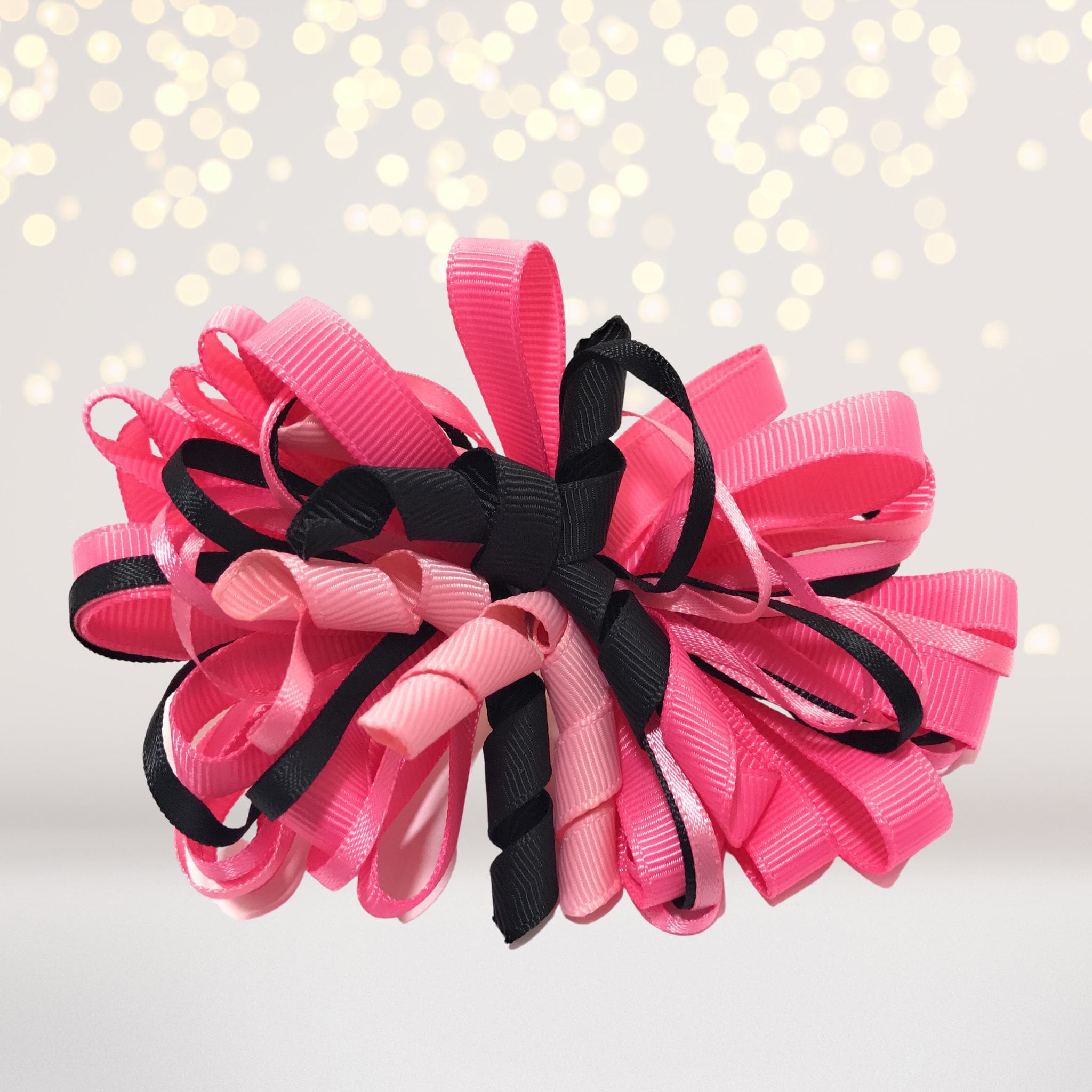 Loopy Hair Bow, Girls Puff Loopy Hair Bow Clip