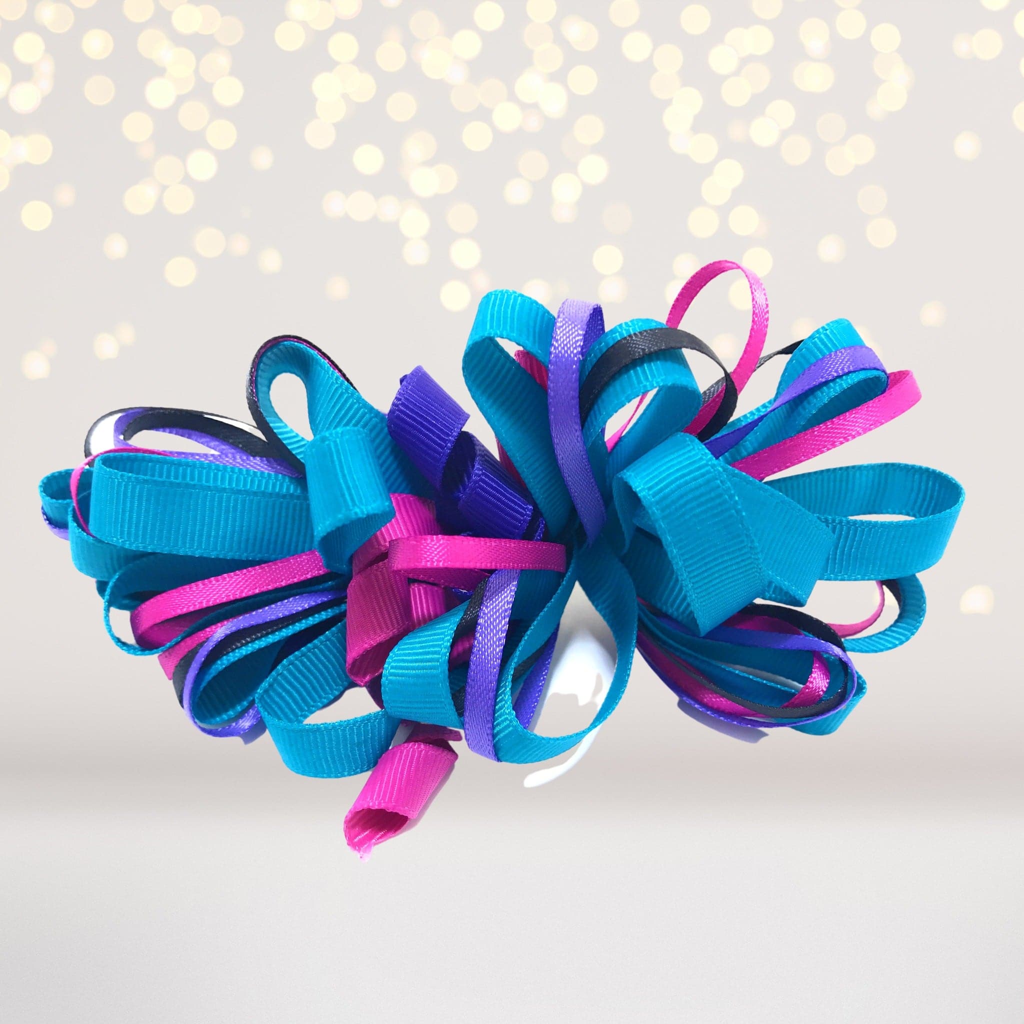Loopy Hair Bow, Girls Puff Loopy Hair Bow Clip