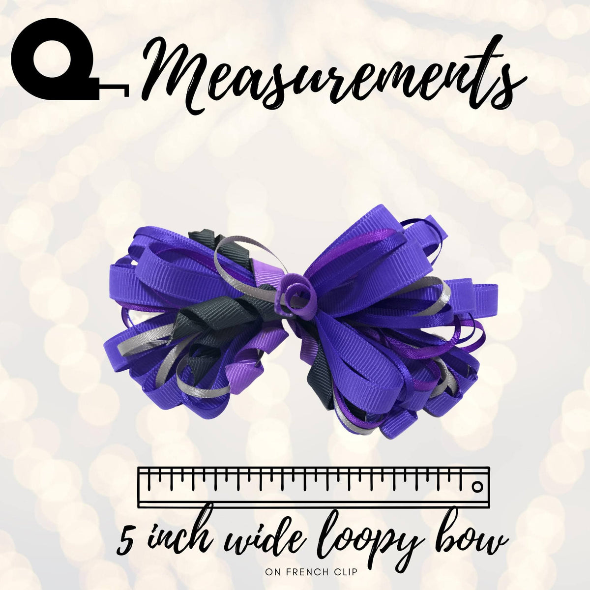 Loopy Hair Bow, Girls Puff Loopy Hair Bow Clip
