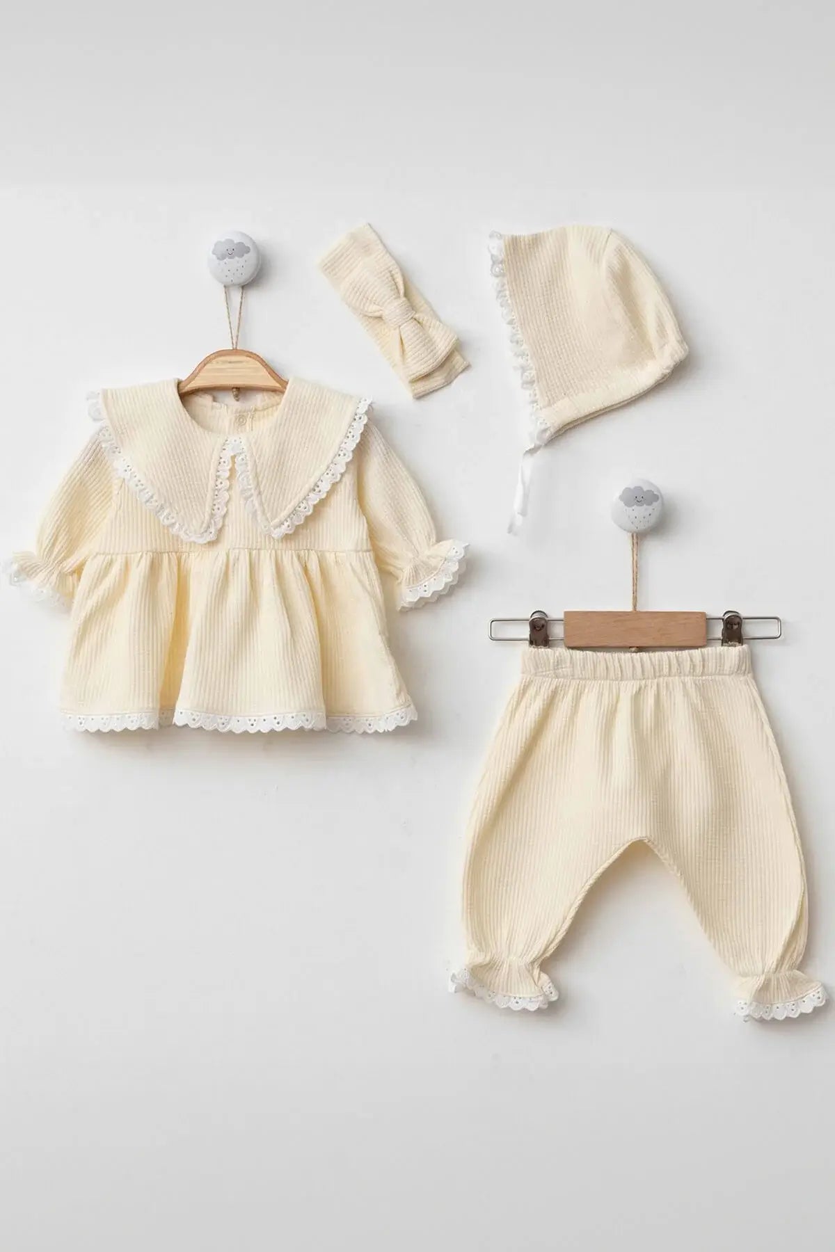 Lora Yellow Baby Dress Set