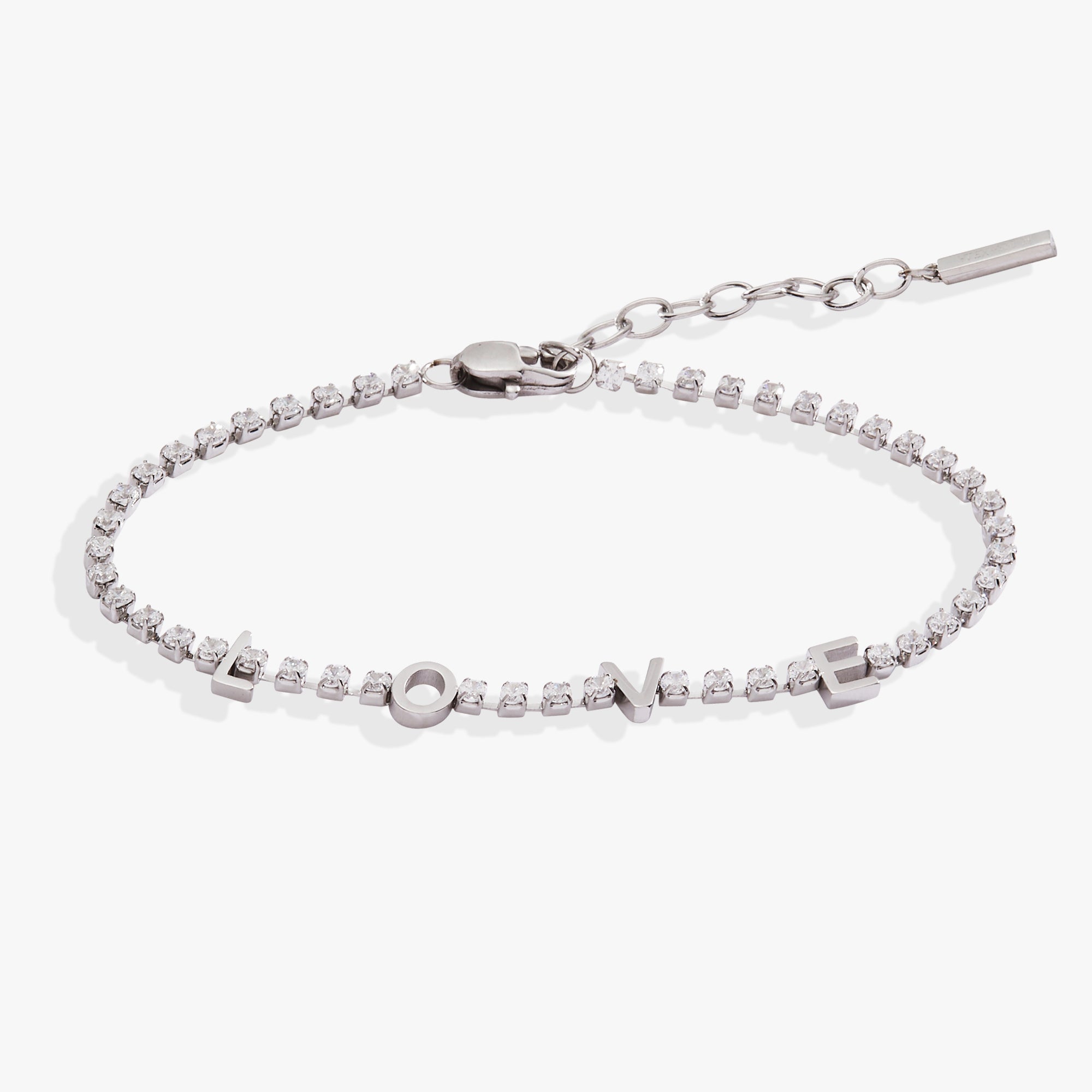 “love” Crystal Tennis Bracelet