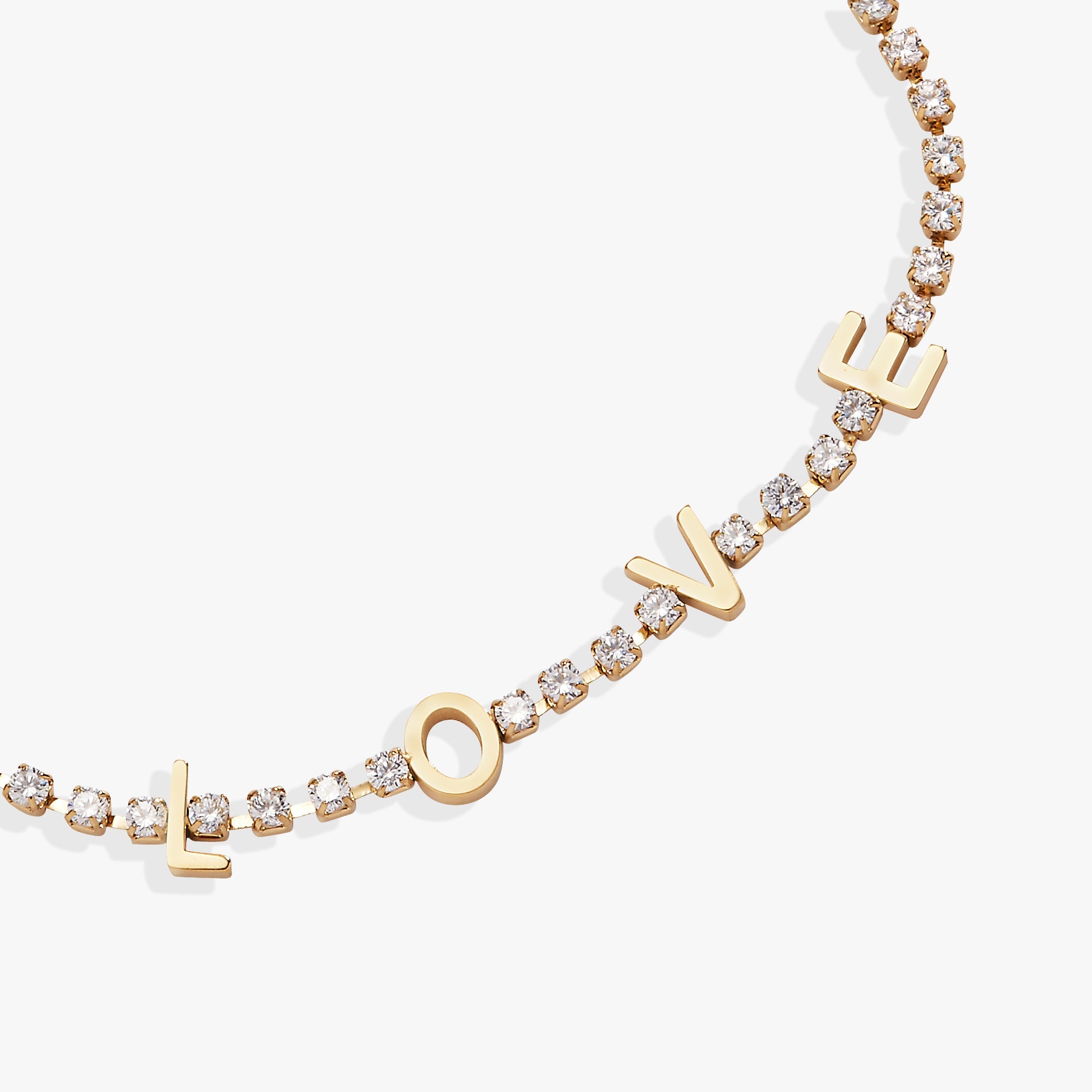 “love” Crystal Tennis Bracelet