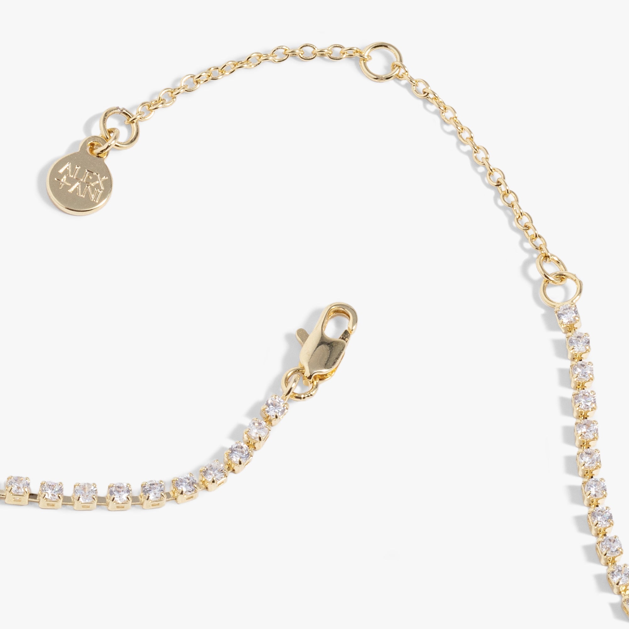 "love" Crystal Tennis Necklace
