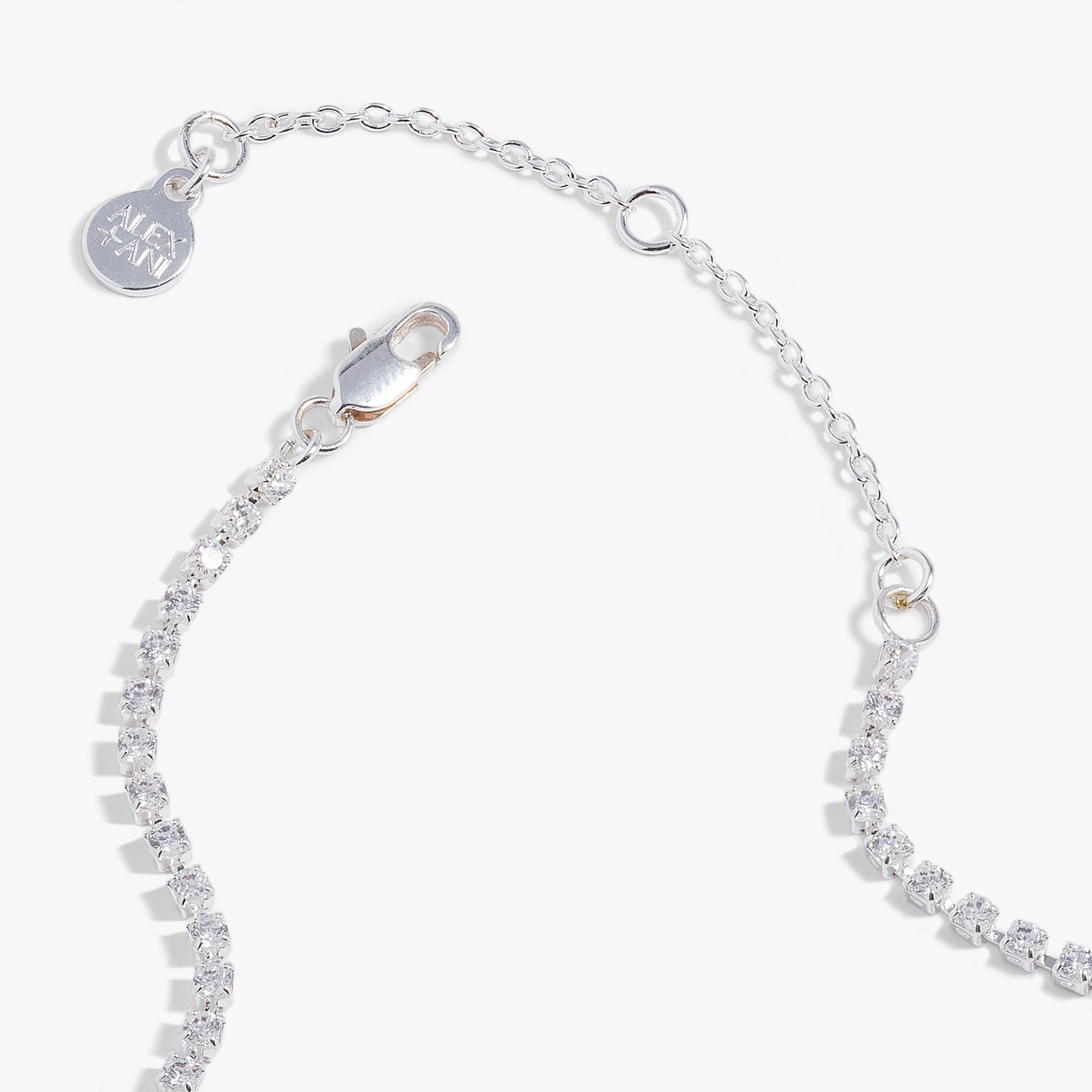 "love" Crystal Tennis Necklace