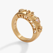 Love And Luck Open Domed Ring