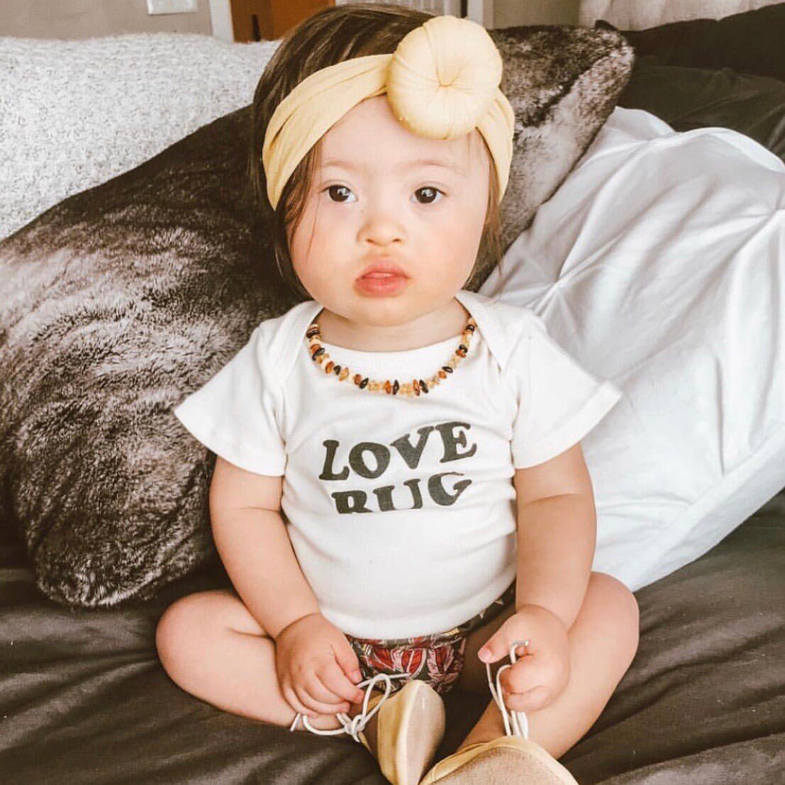 Love Bug Organic Cotton Baby Bodysuit Short Sleeve