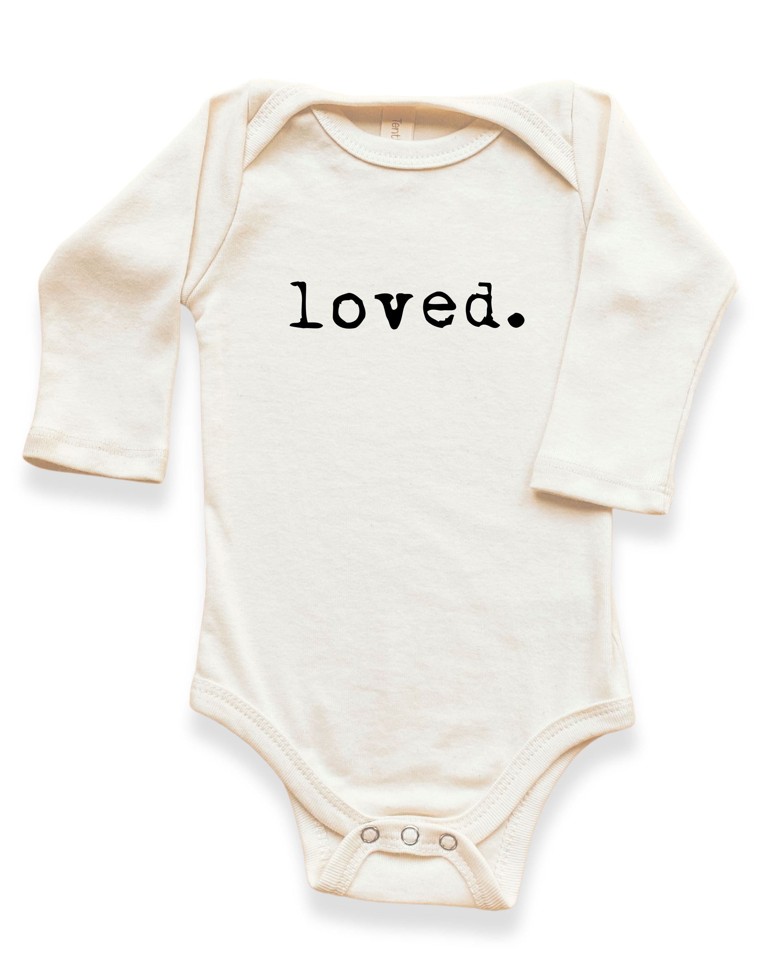 Loved. Organic Cotton Baby Bodysuit Long Sleeve