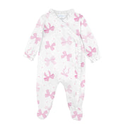 Lovely Bows Printed Footie | Baby Girl