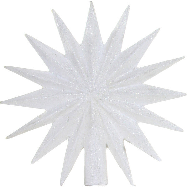 16 Point Star Tree Topper, White