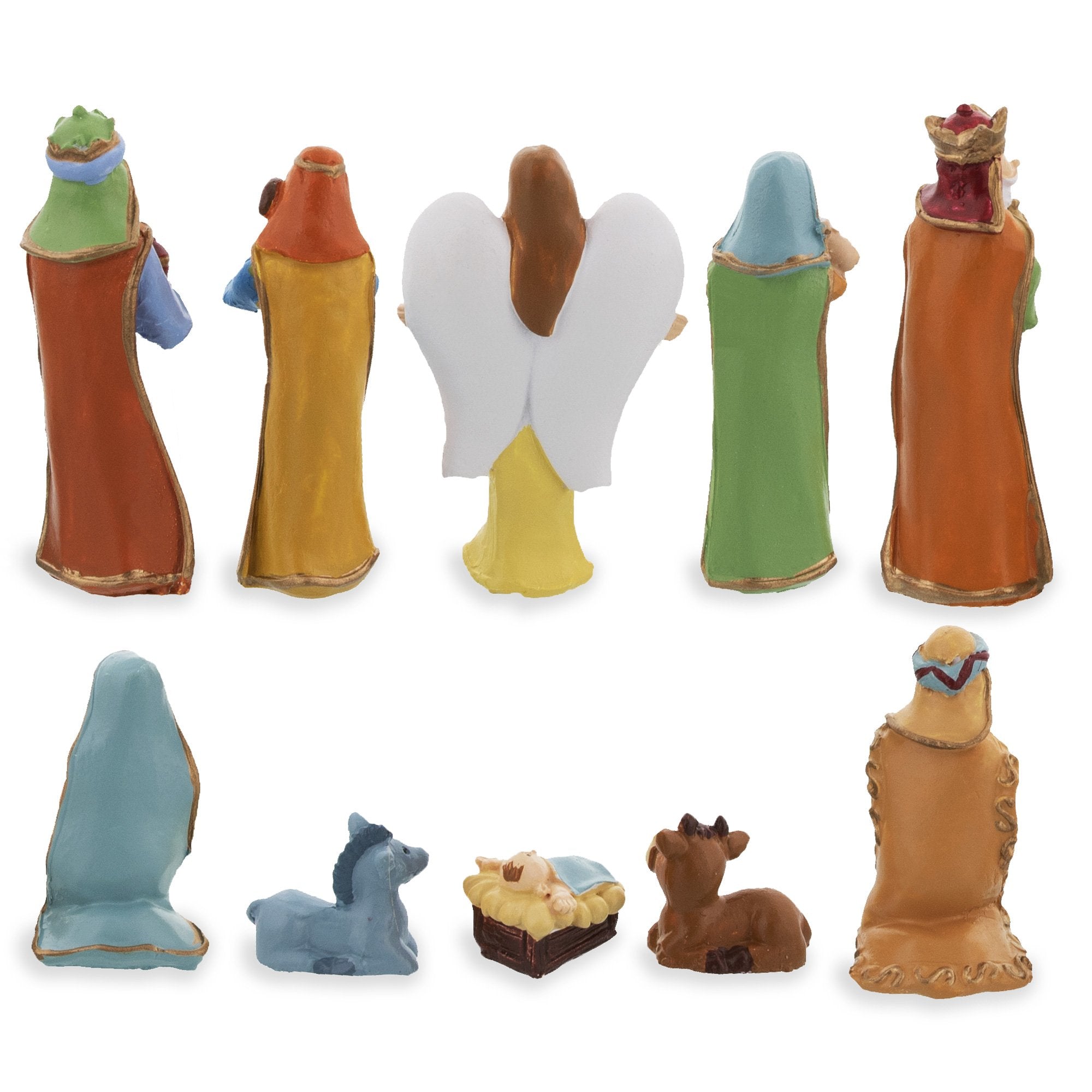 Set Of 10 Miniature Nativity Scene Gift Set Figurines