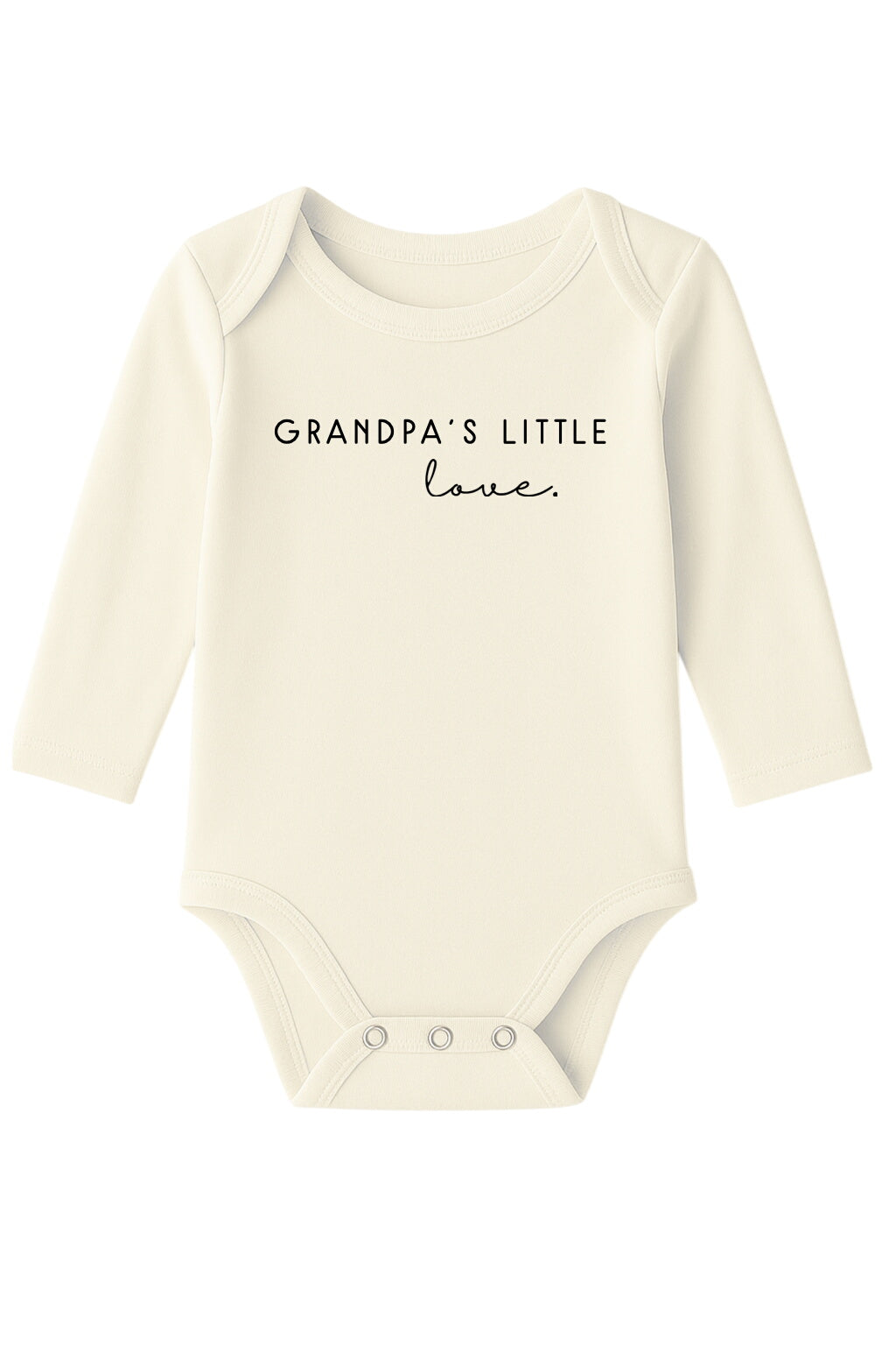 Grandpa's Little Love Organic Cotton Baby Bodysuit Long Sleeve