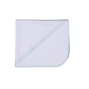 Lucas | Boys White & Blue Gingham Cotton Blanket