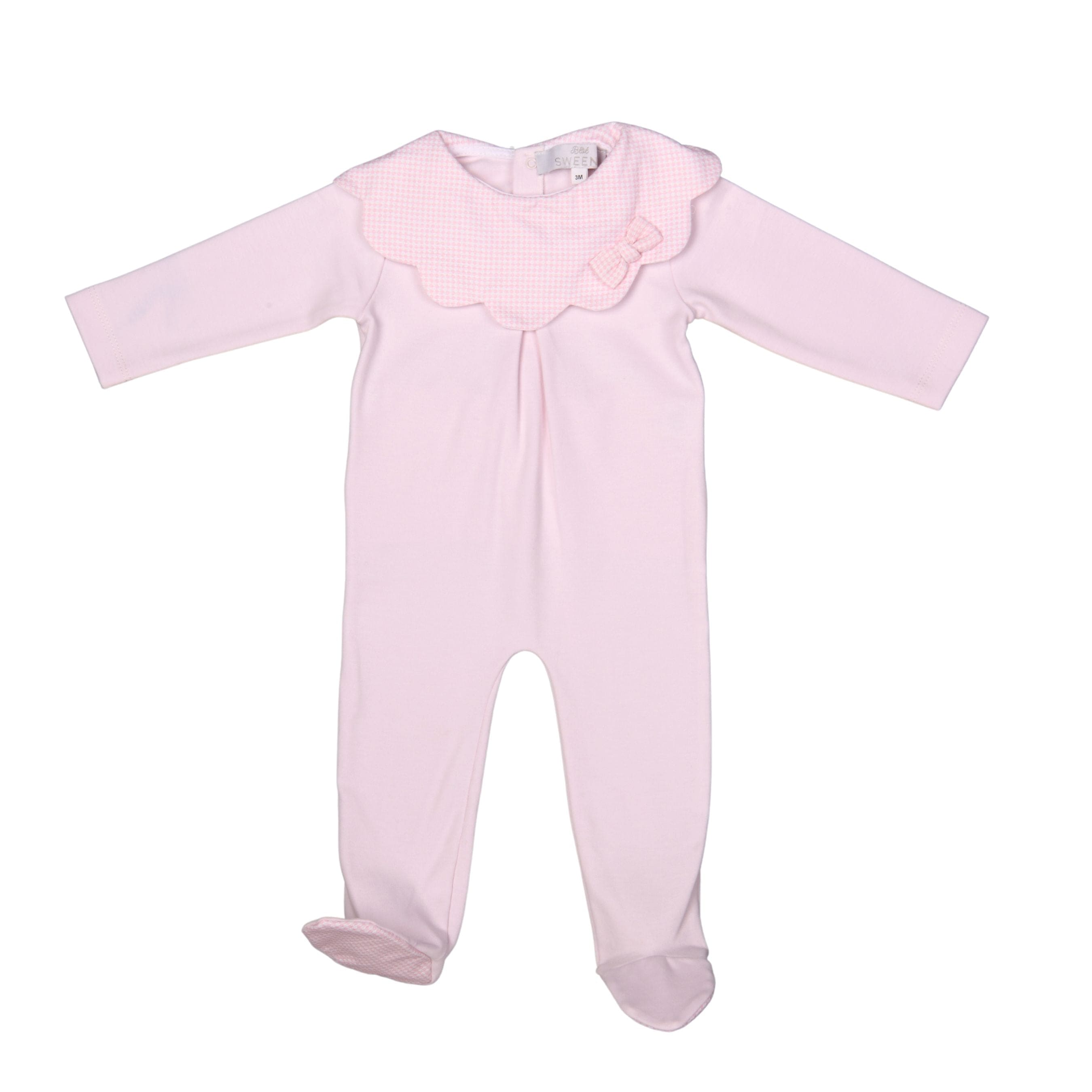 Lucy | Pink Cotton Gingham Babygrow
