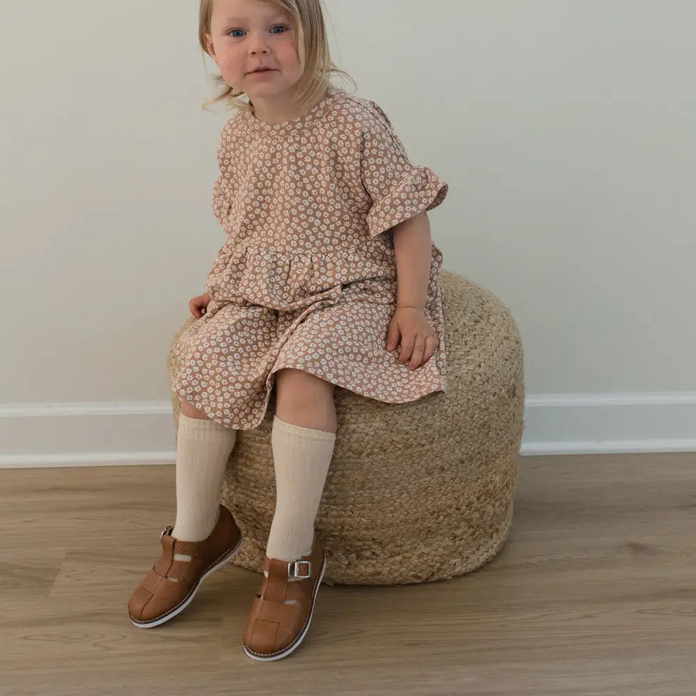 Lucy T-strap - Cognac