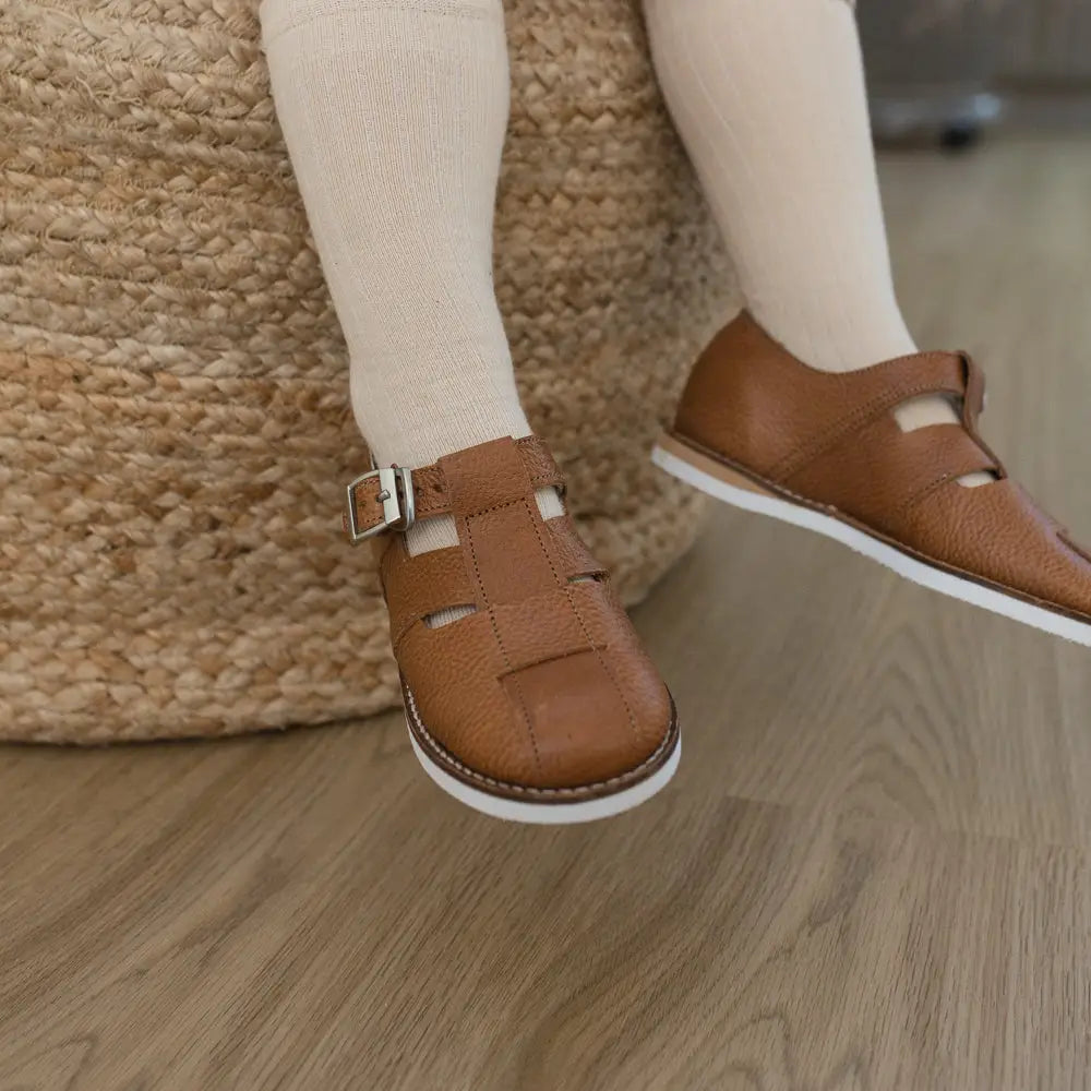 Lucy T-strap - Cognac