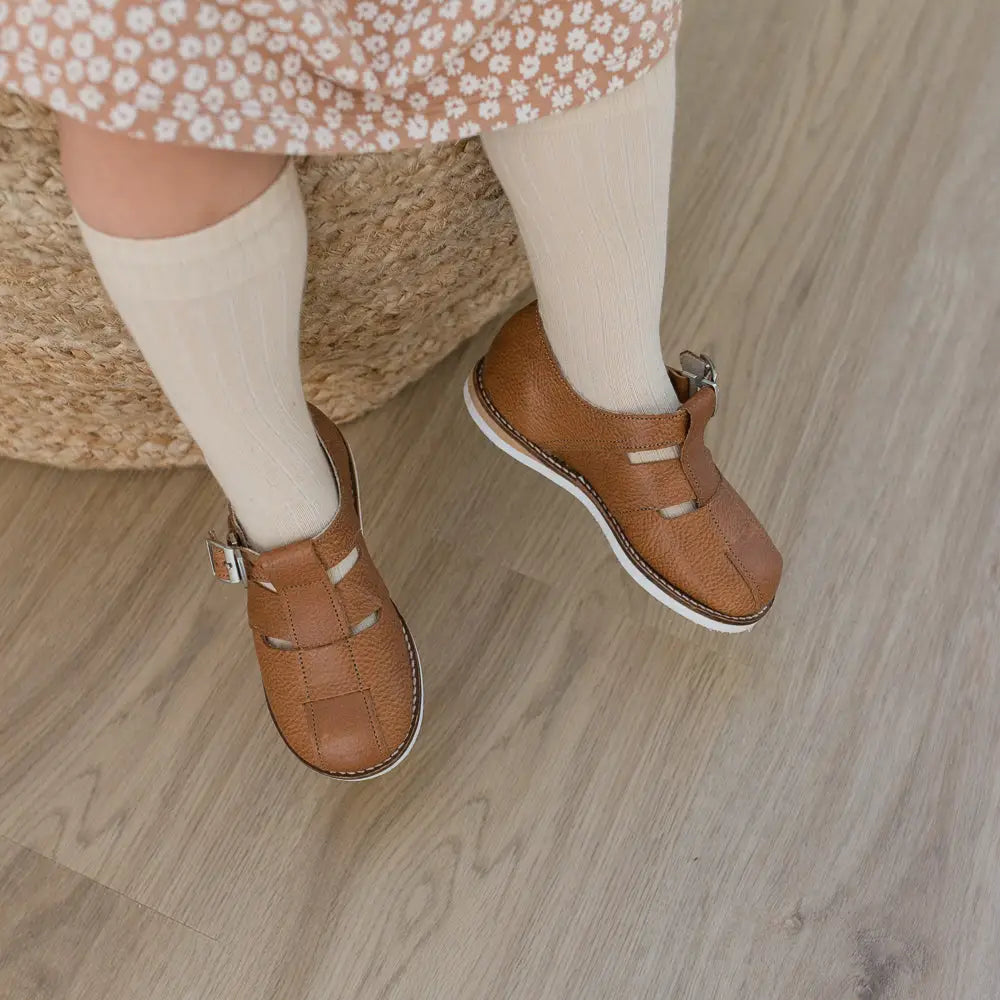 Lucy T-strap - Cognac