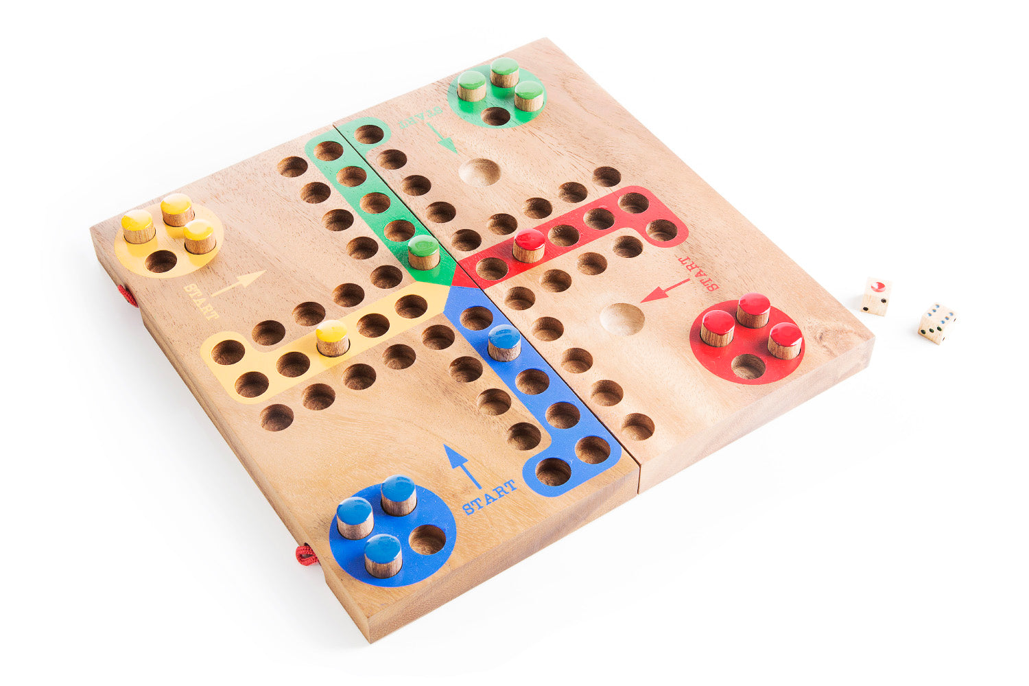 Wooden Ludo Board Game - Family Game Night