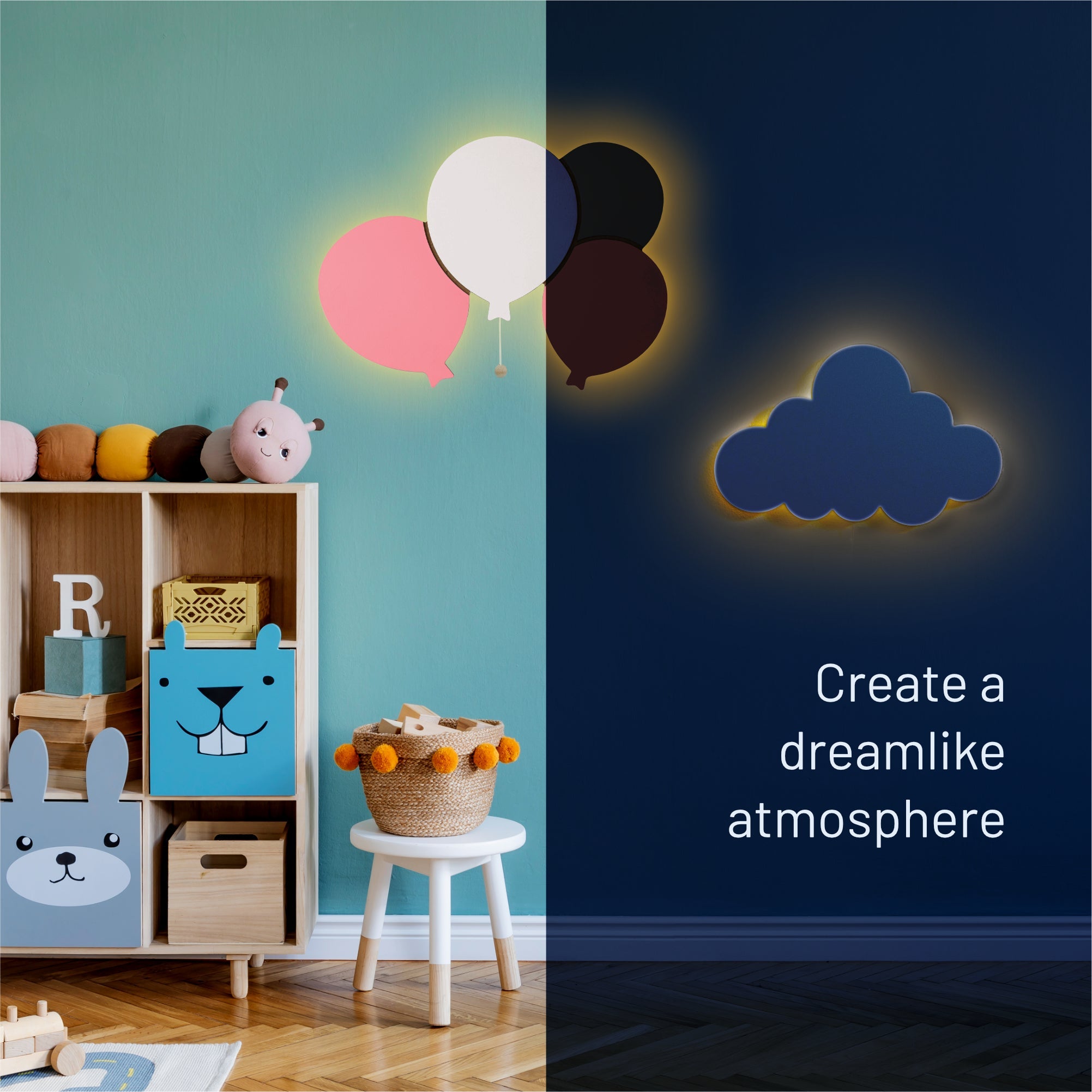 Lumidreams Wall Light - Kid's Decor Nightlight Balloons