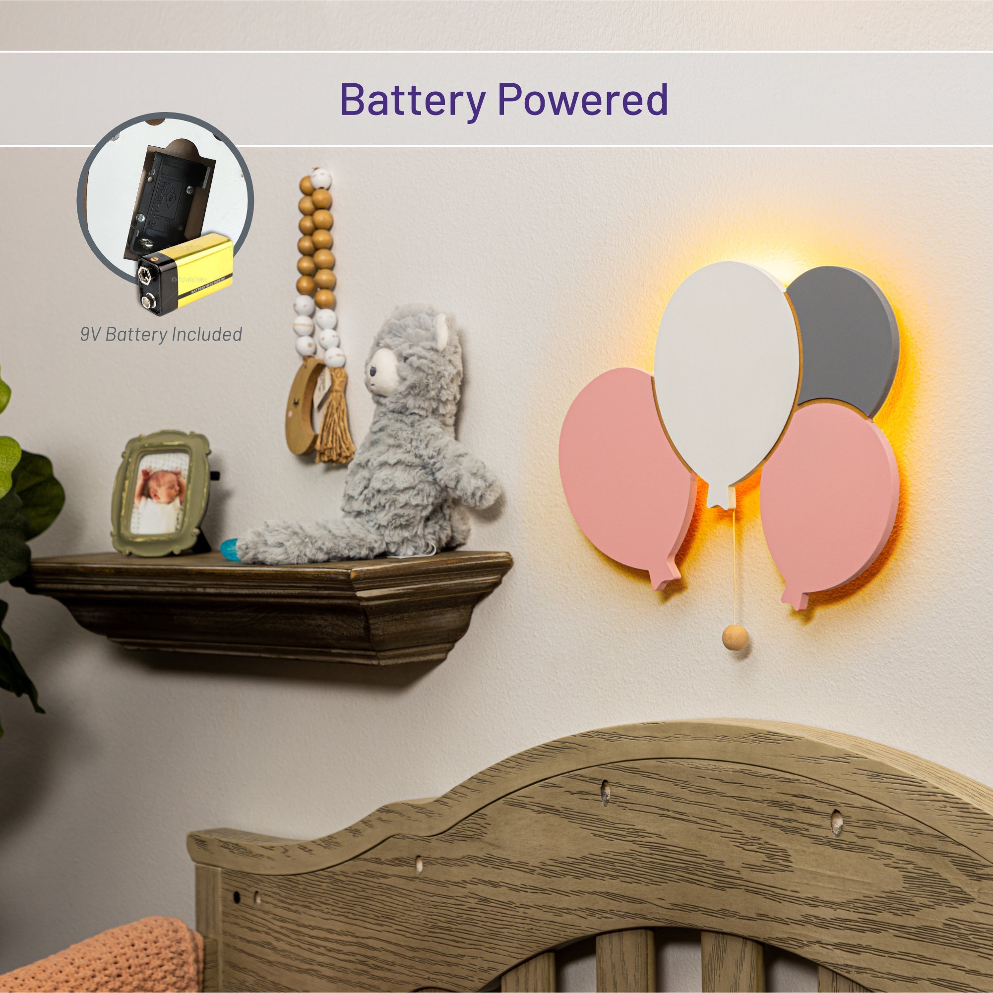 Lumidreams Wall Light - Kid's Decor Nightlight Balloons