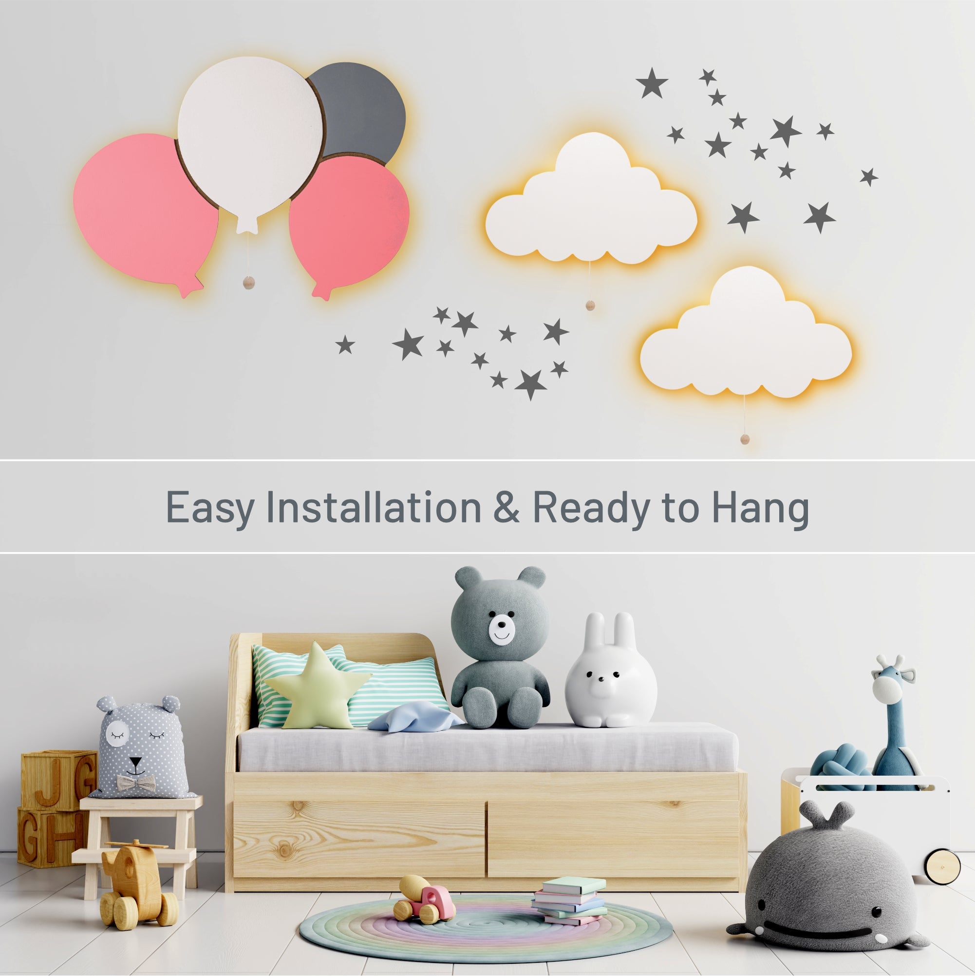 Lumidreams Wall Light - Kid's Decor Nightlight Balloons
