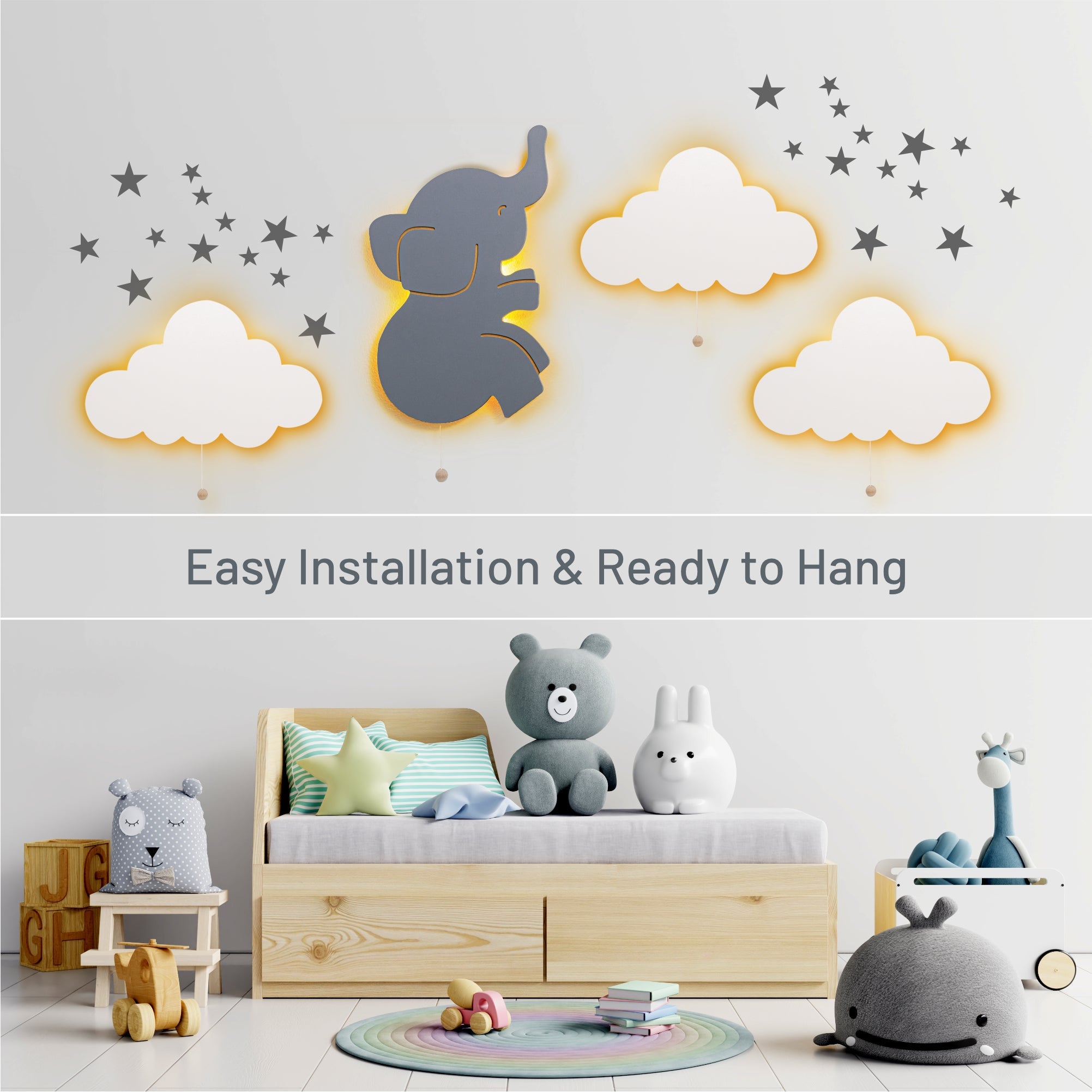 Lumidreams Wall Light - Kid's Decor Nightlight Elephant