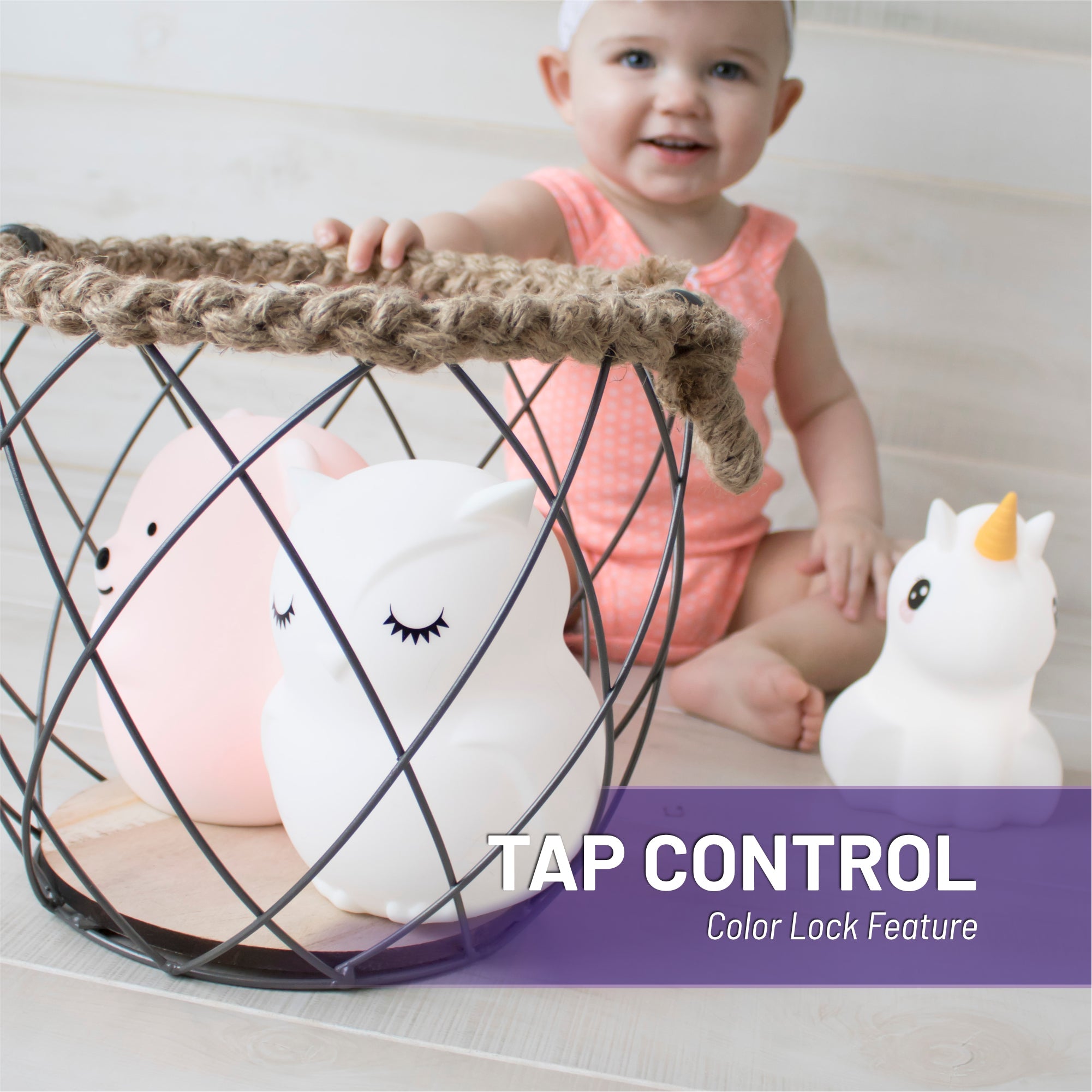 Lumipets® Felix The Fox- Children's Touch Night Light Junior