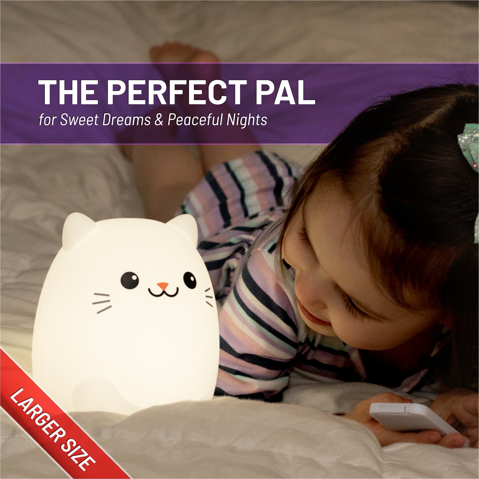Lumipets® Clive The Cat- Children's Touch Night Light