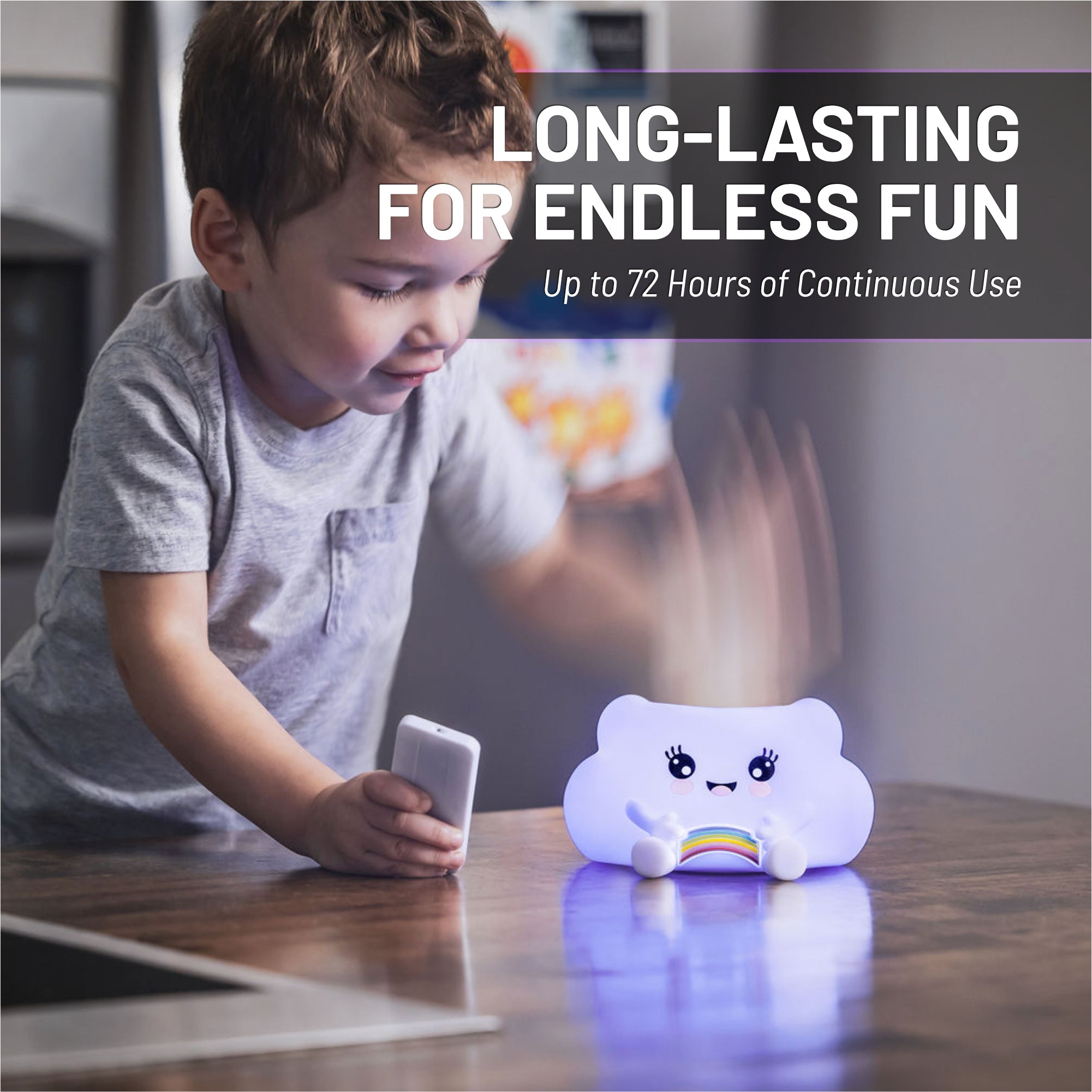 Lumipets® Kawaii Cloud - Children's Nursery Touch Night Light