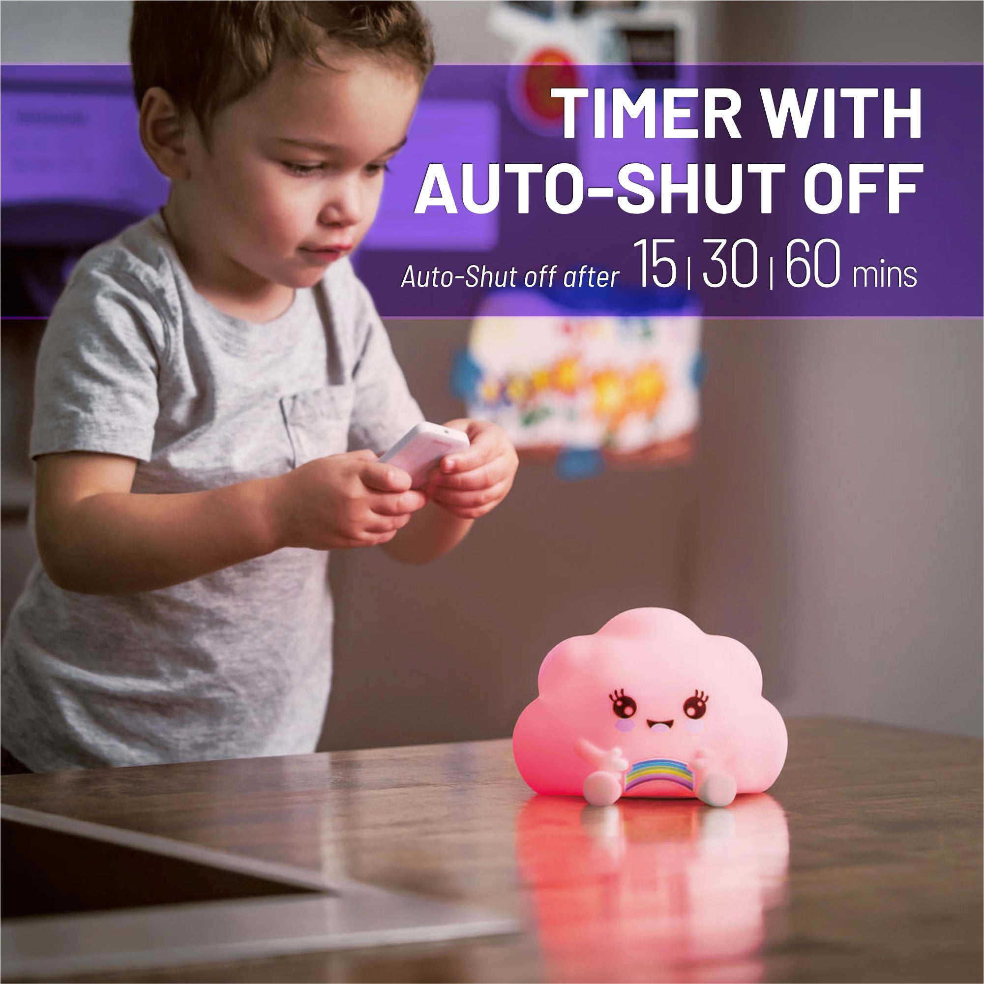 Lumipets® Kawaii Cloud - Children's Nursery Touch Night Light