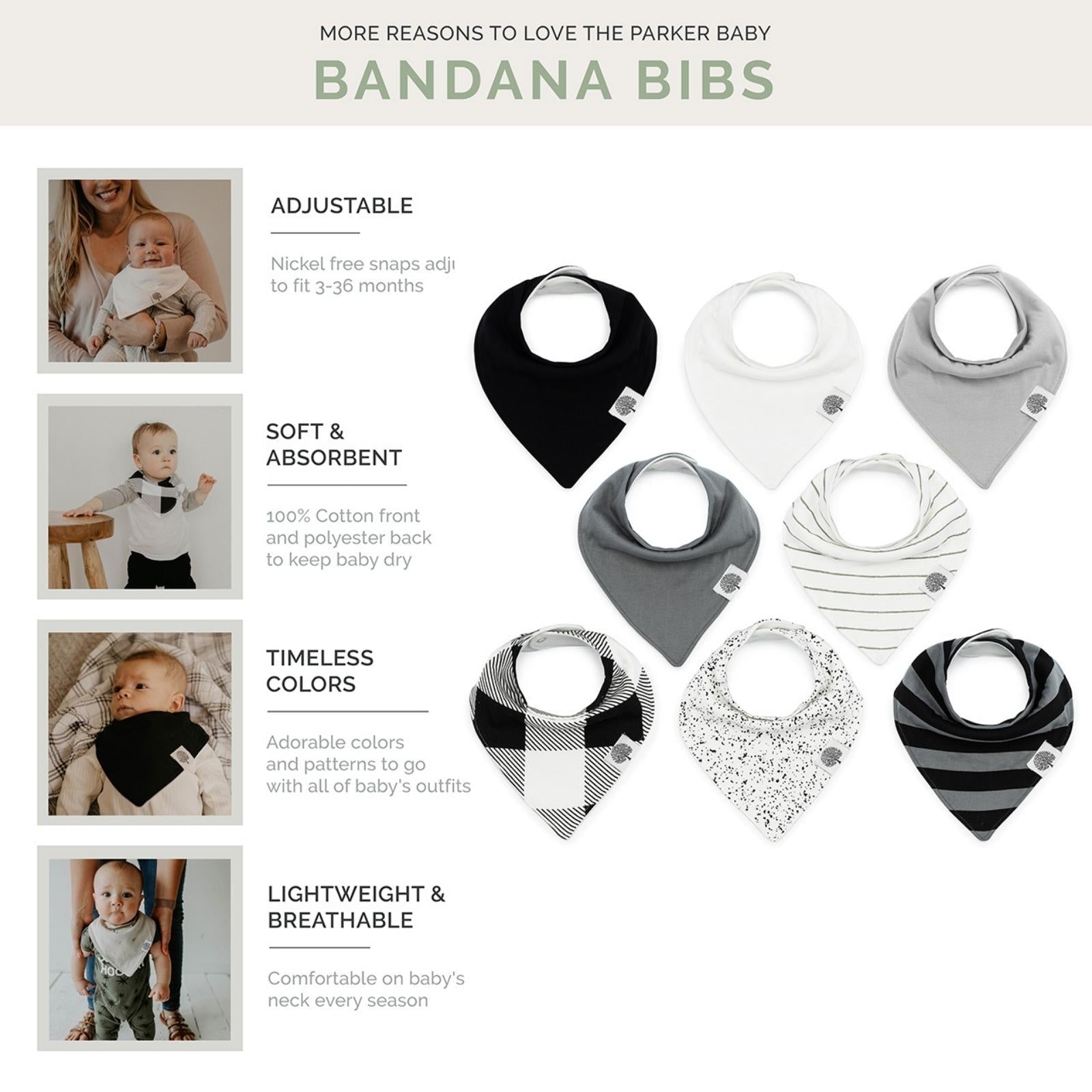 Lunar Bandana Bib Set (8 Pack)