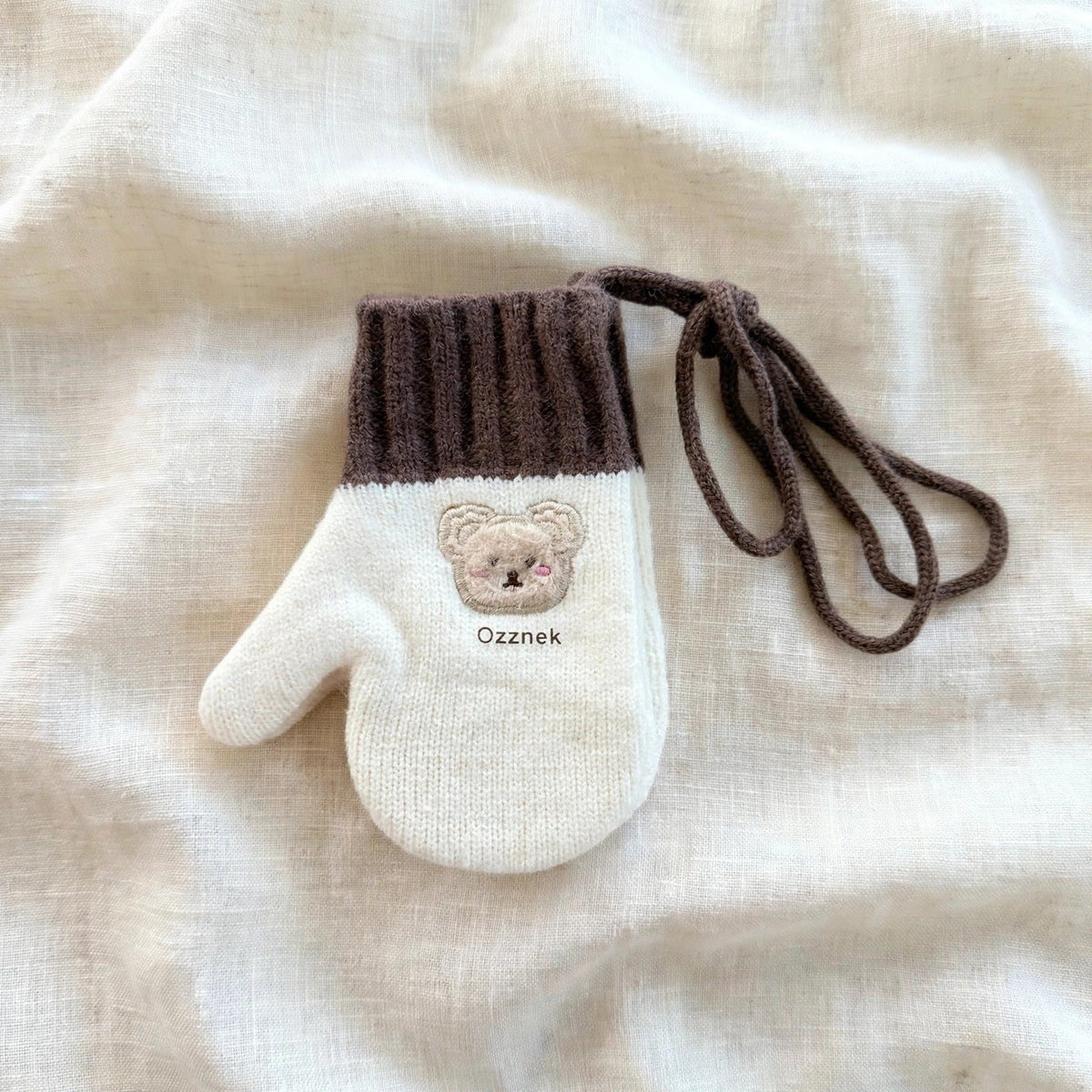 Kids Winter Gloves With String | Warm Toddler Mittens 2-5y