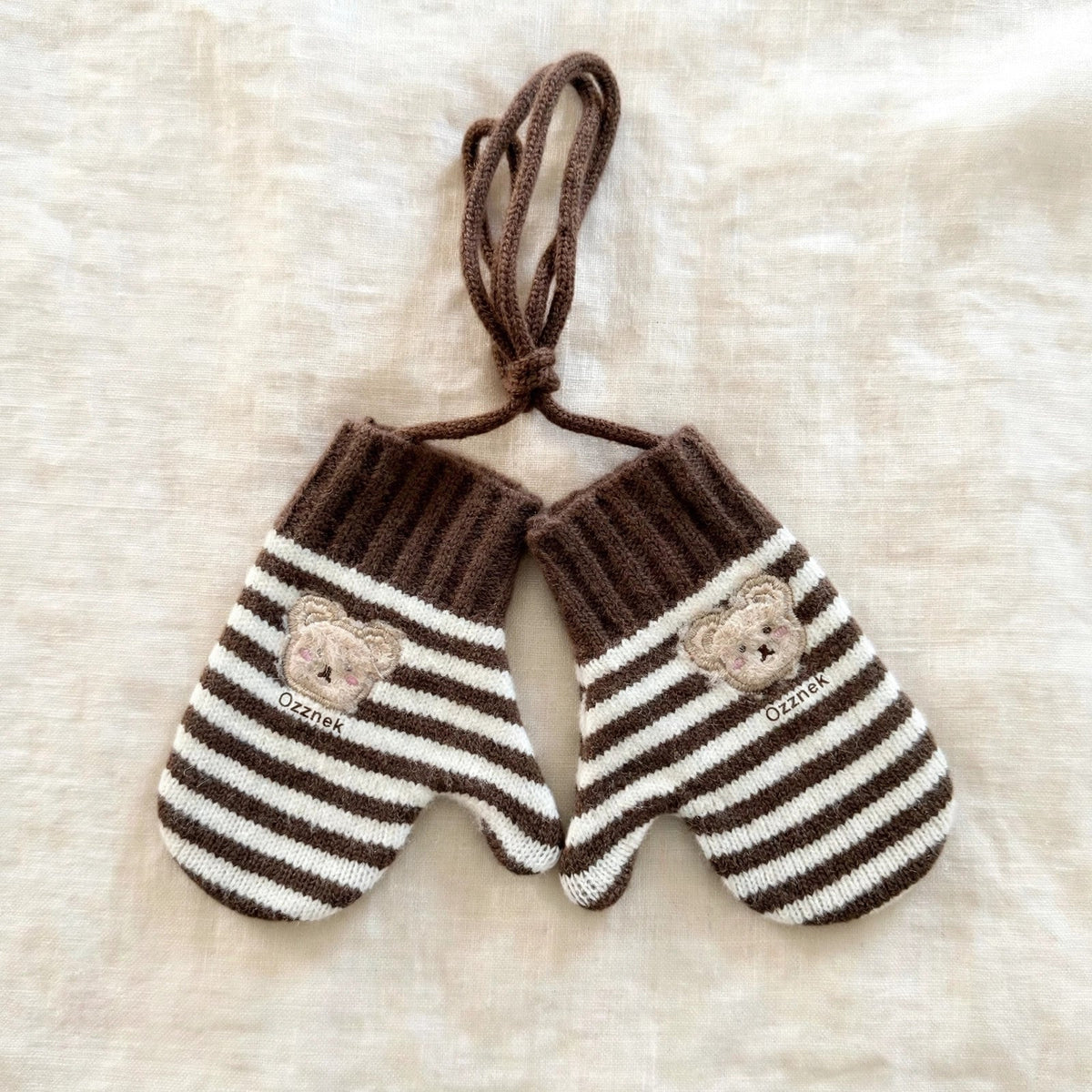 Kids Winter Gloves With String | Warm Toddler Mittens 2-5y