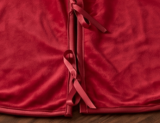 Luxurious Classic Velvet Tree Skirt-garnet Red