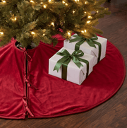 Luxurious Classic Velvet Tree Skirt-garnet Red