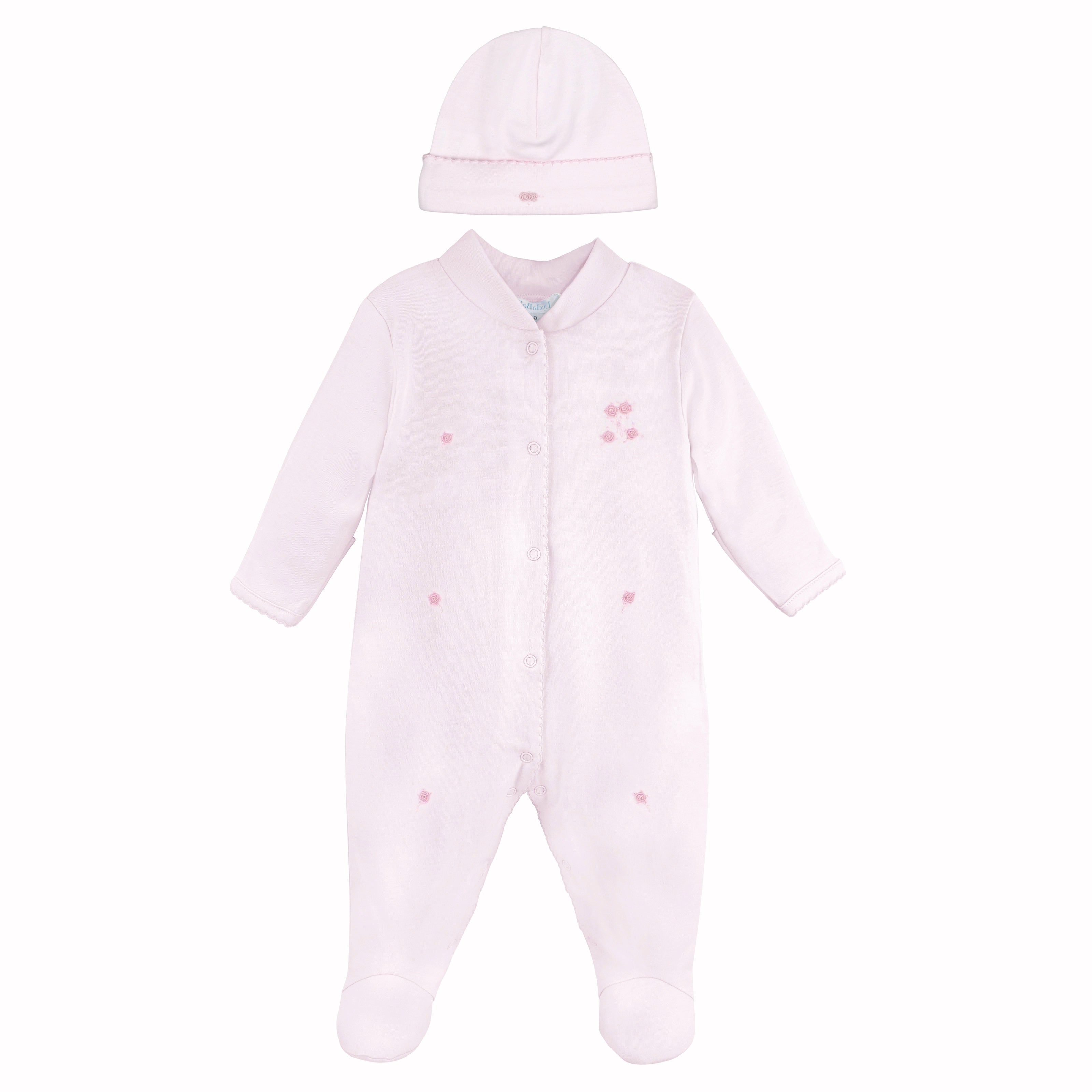 Sweet Roses Embroidery Set 2 Pieces | Baby Girl
