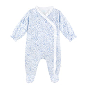 Blue Roses Printed Footie | Baby Girl