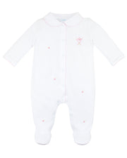 Tiny Bouquet Embroidery Footie | Baby Girl
