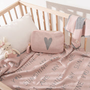 You Are My Sunshine Organic Cotton Baby Blanket And Burp Cloth Set